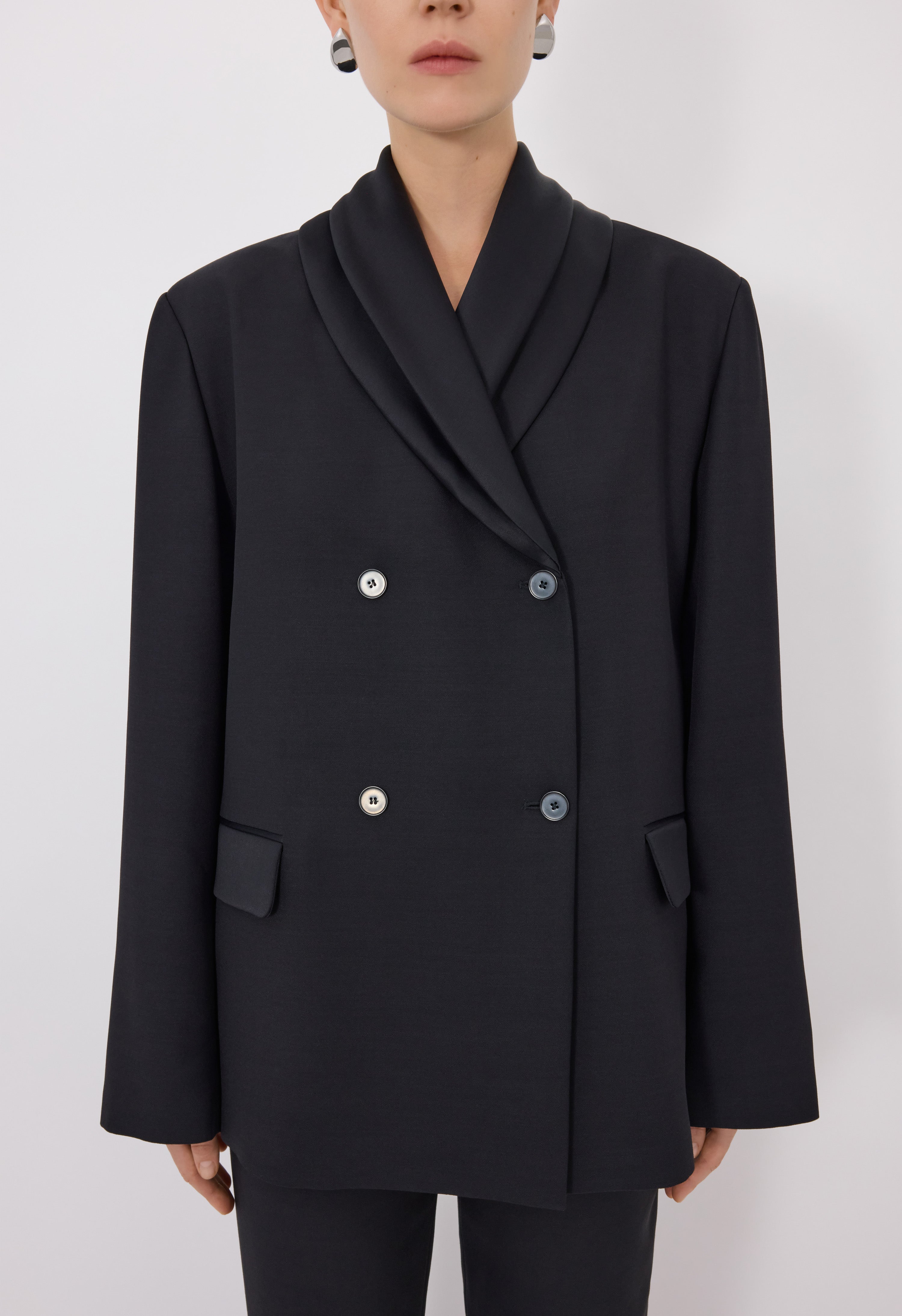 JIHA Shawl collar jacket