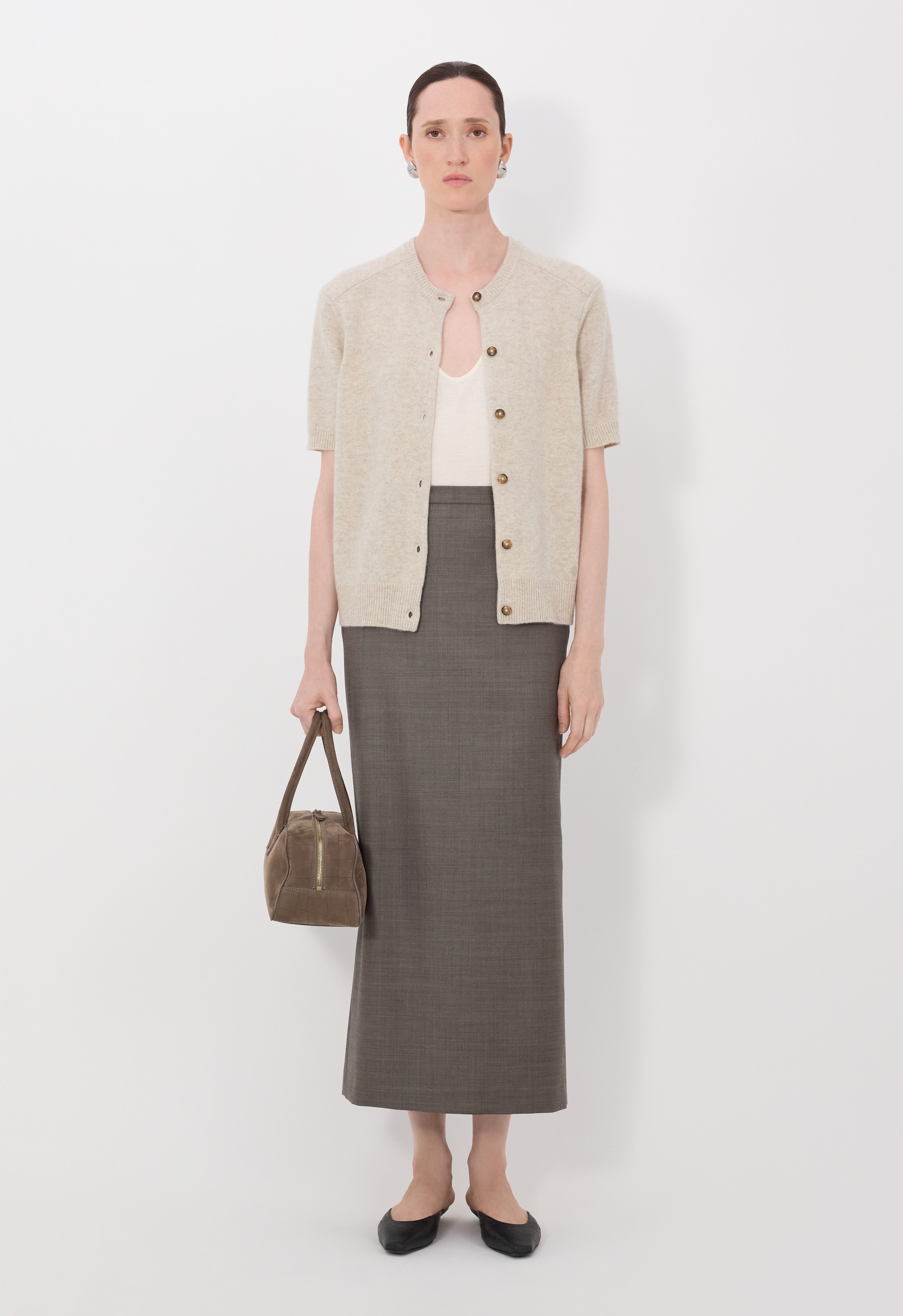 JODI Cardigan à manches courtes en cachemire