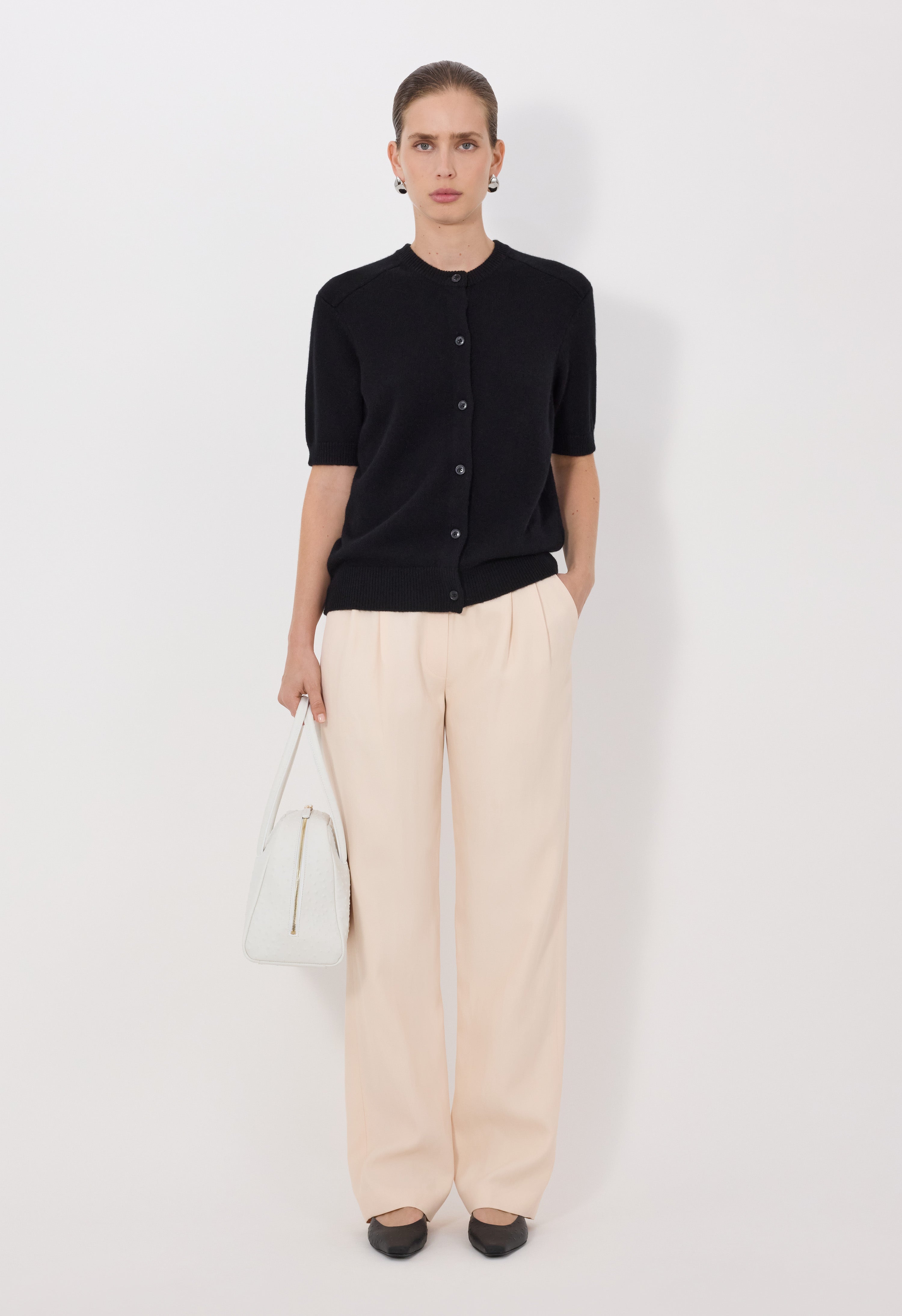 JODI Cardigan à manches courtes en cachemire