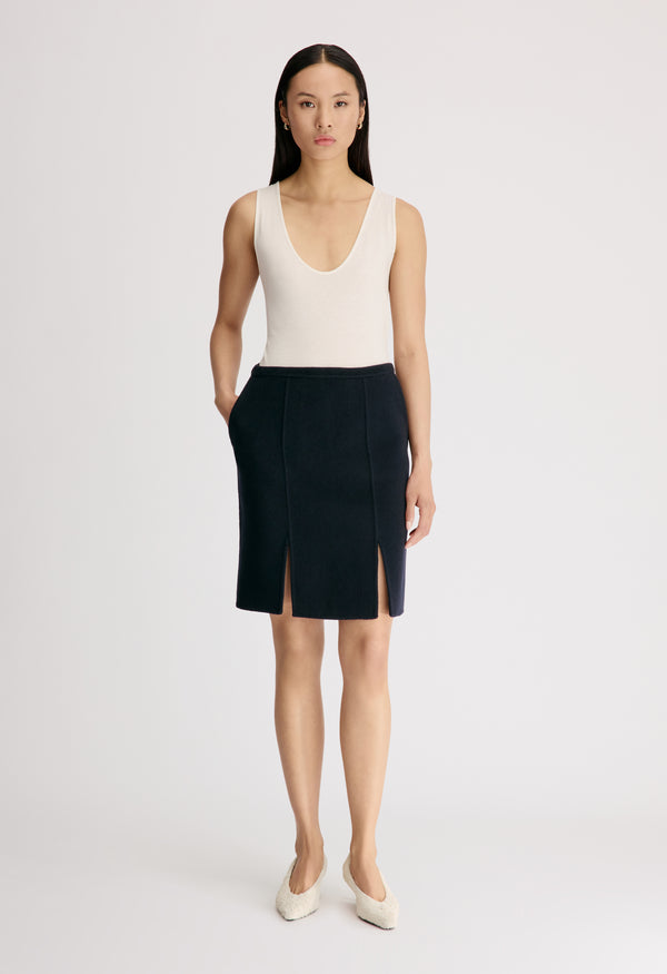 JUDY Wool cashmere drap skirt