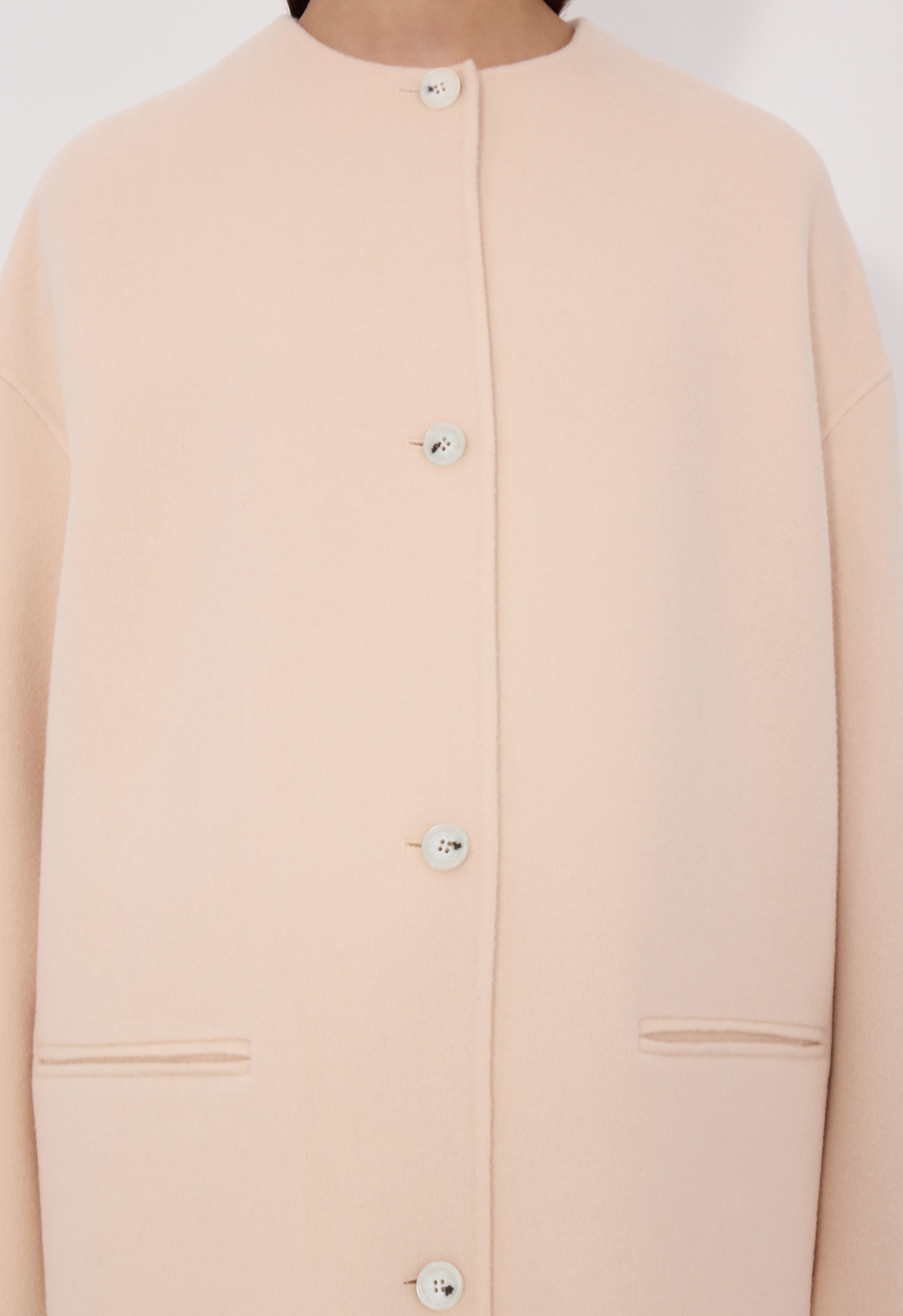 KERRY Wool cashmere drap oval coat