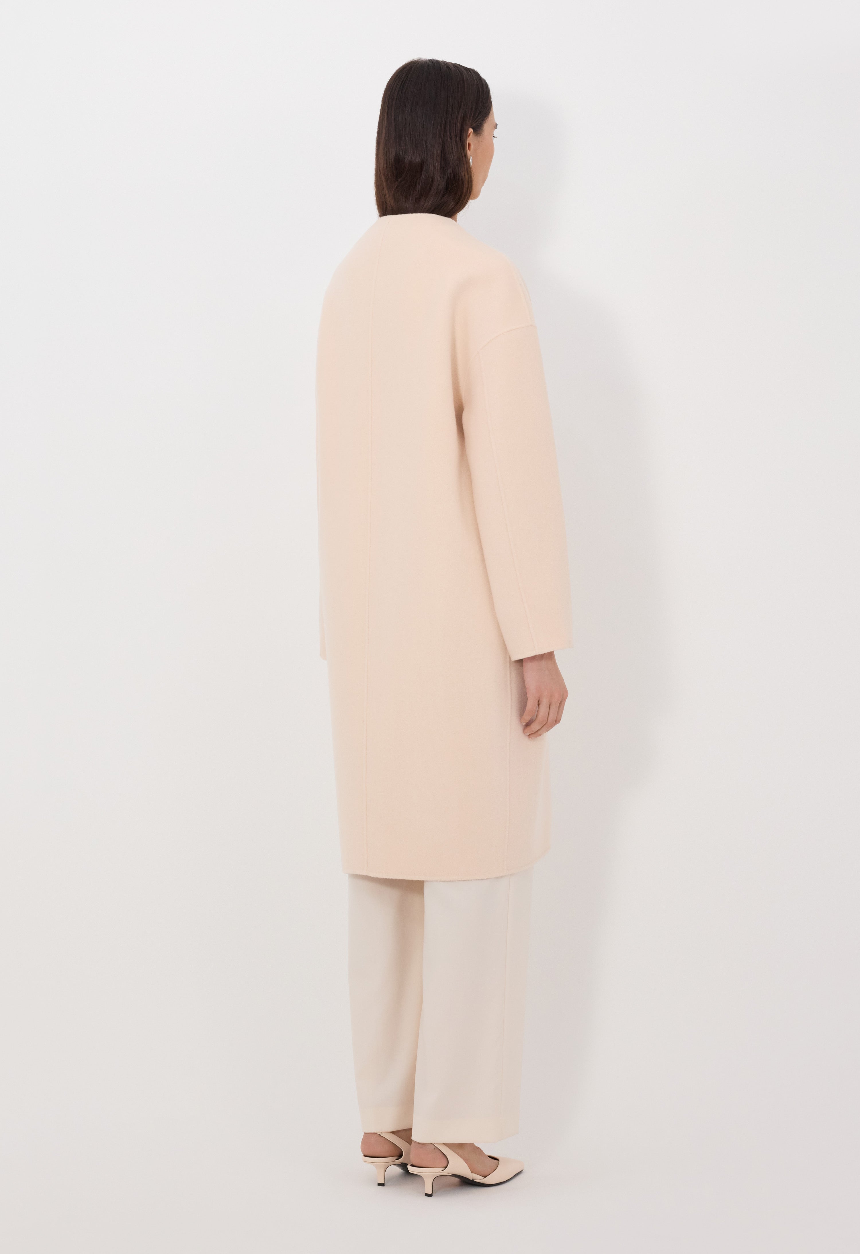 KERRY Wool cashmere drap oval coat