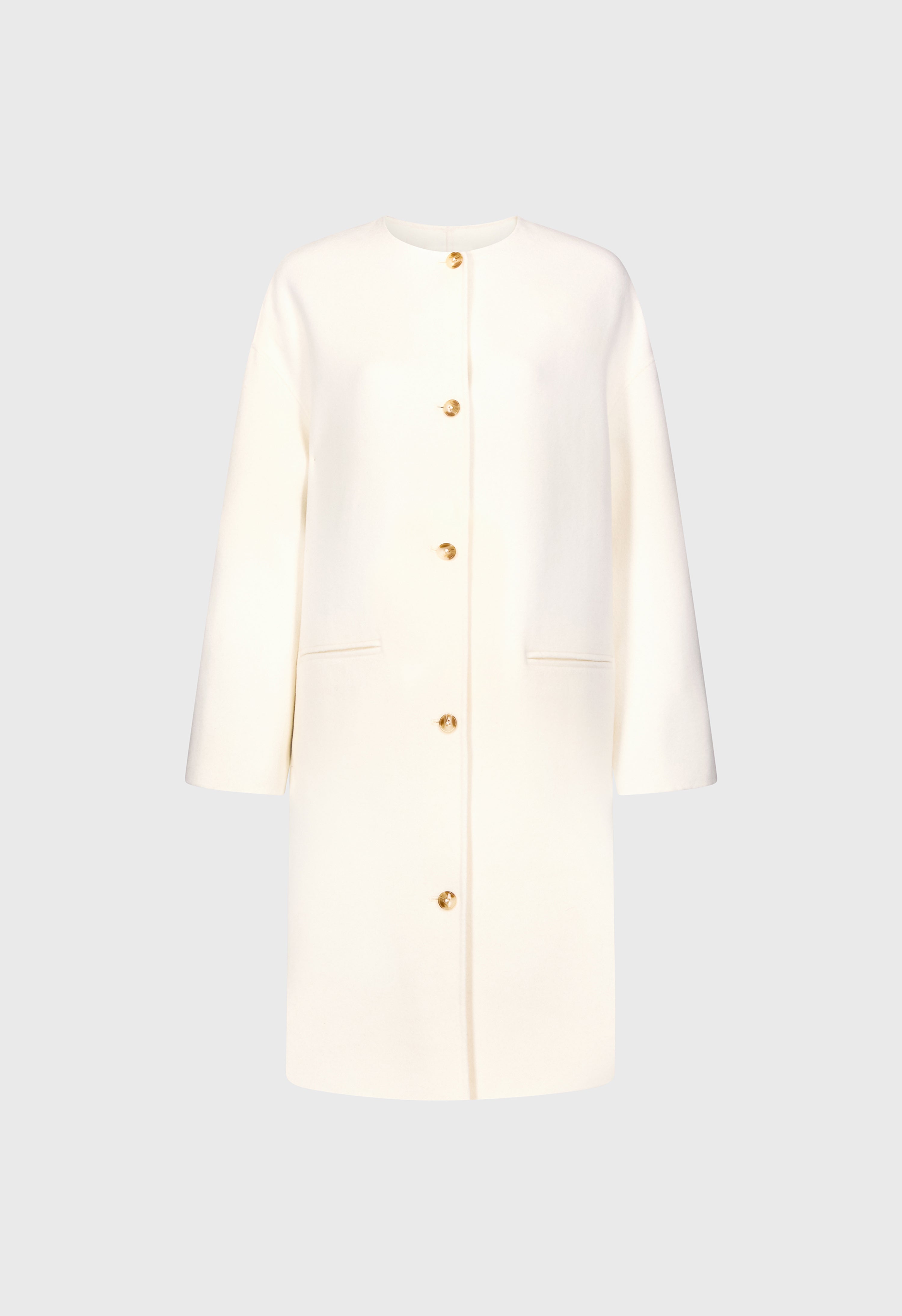 KERRY Wool cashmere drap oval coat