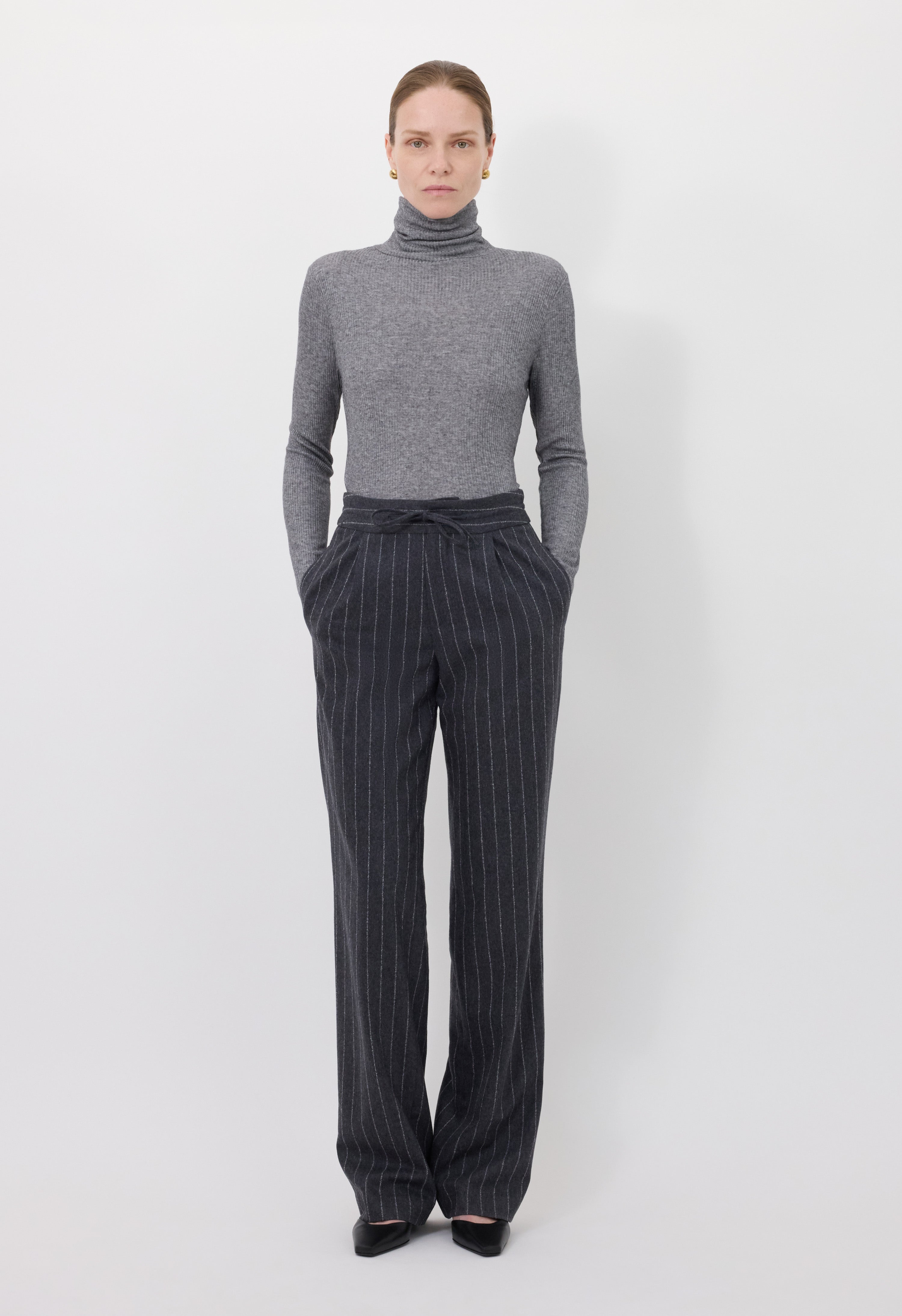 LIZZIE Stripped flannel trousers