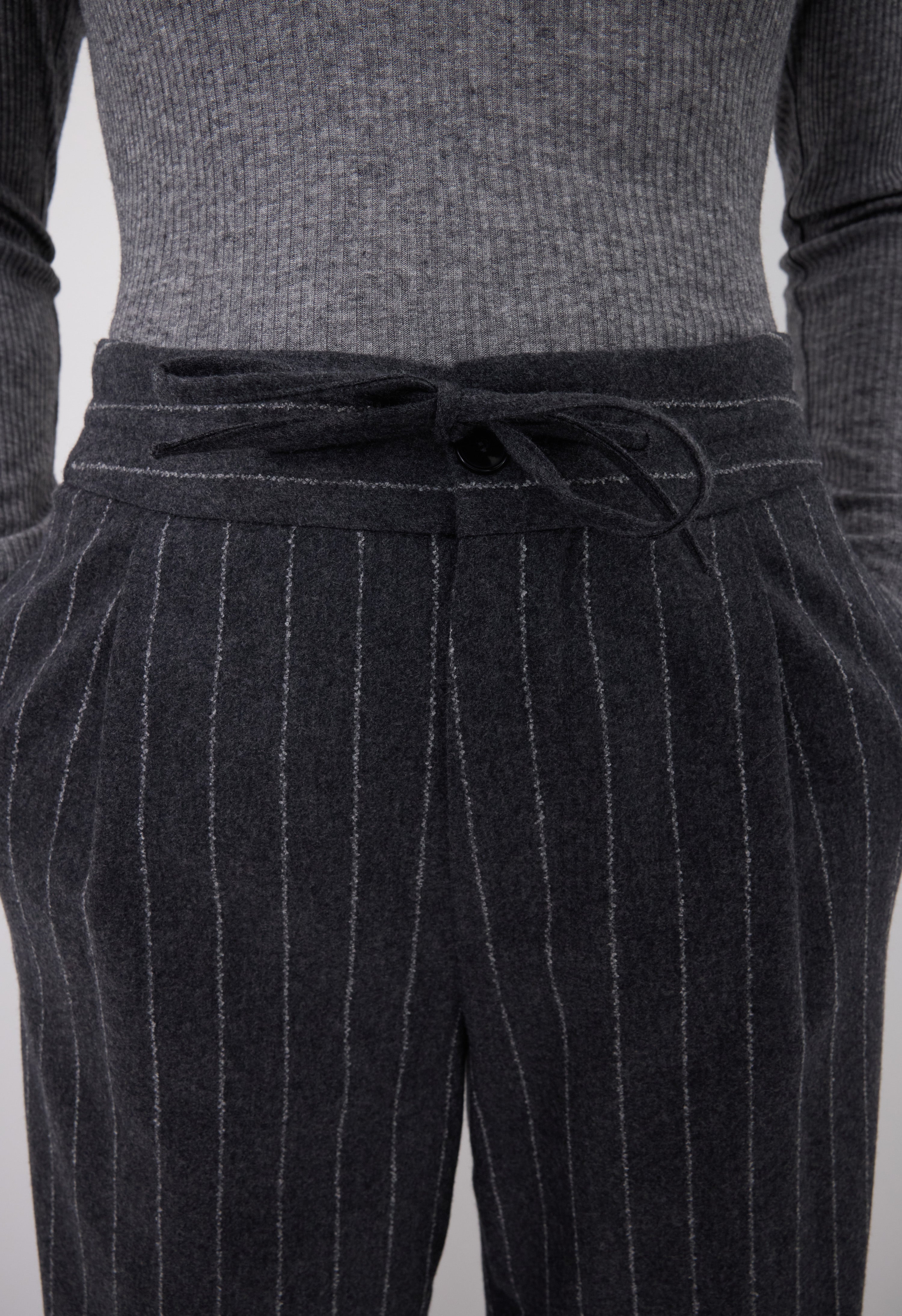 LIZZIE Stripped flannel trousers