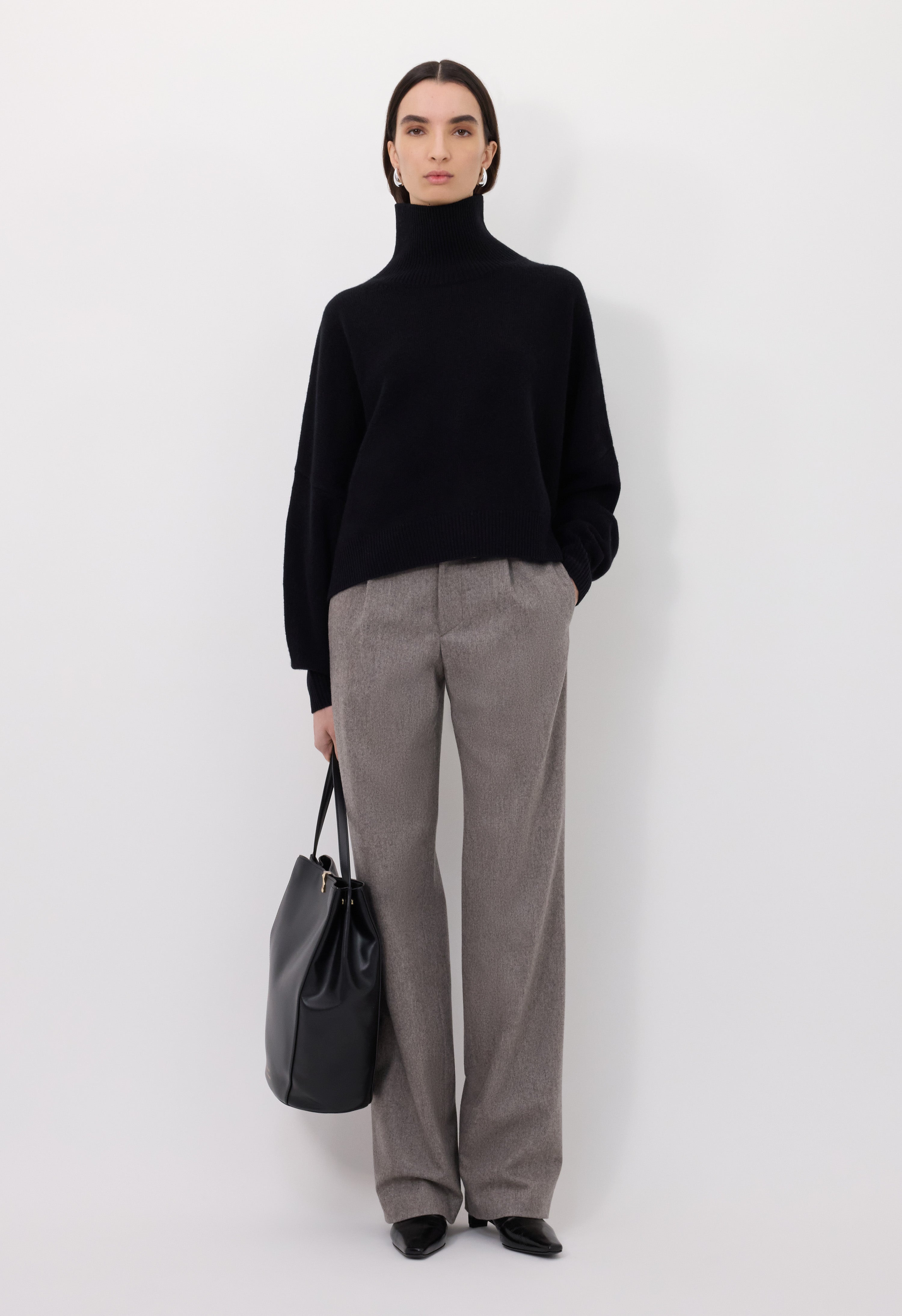LUKE Stand collar wool sweater