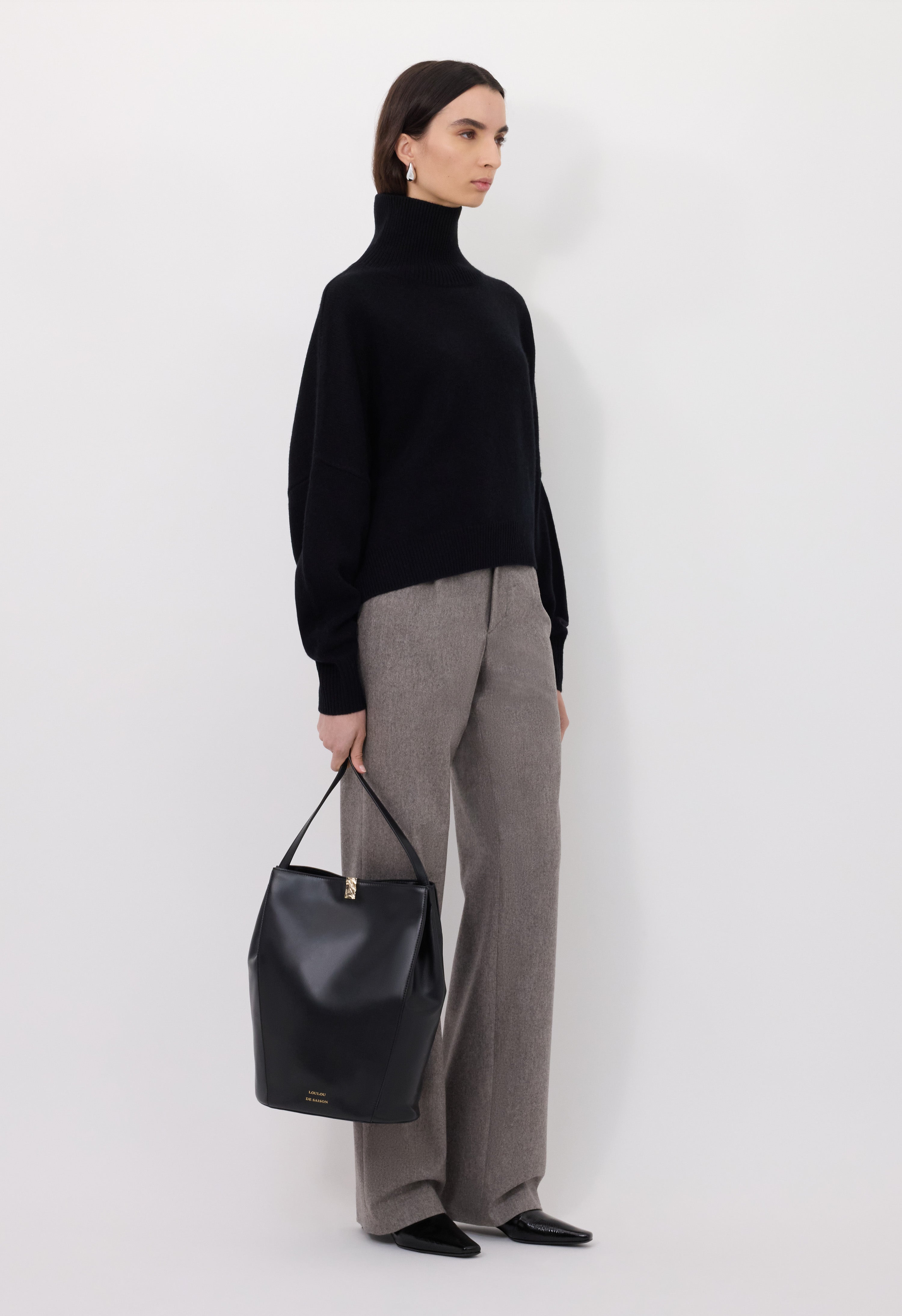 LUKE Stand collar wool sweater