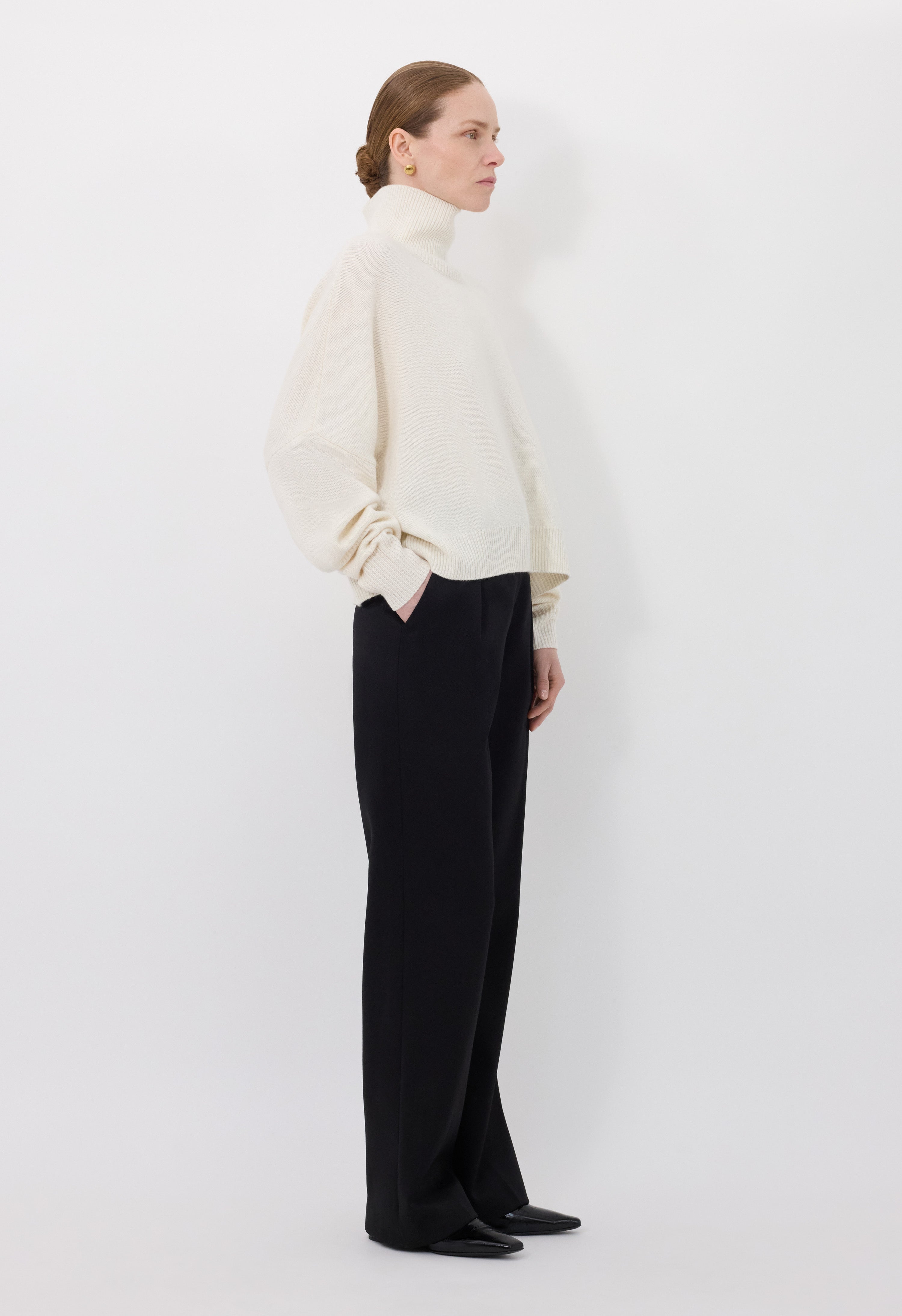 LUKE Stand collar wool sweater
