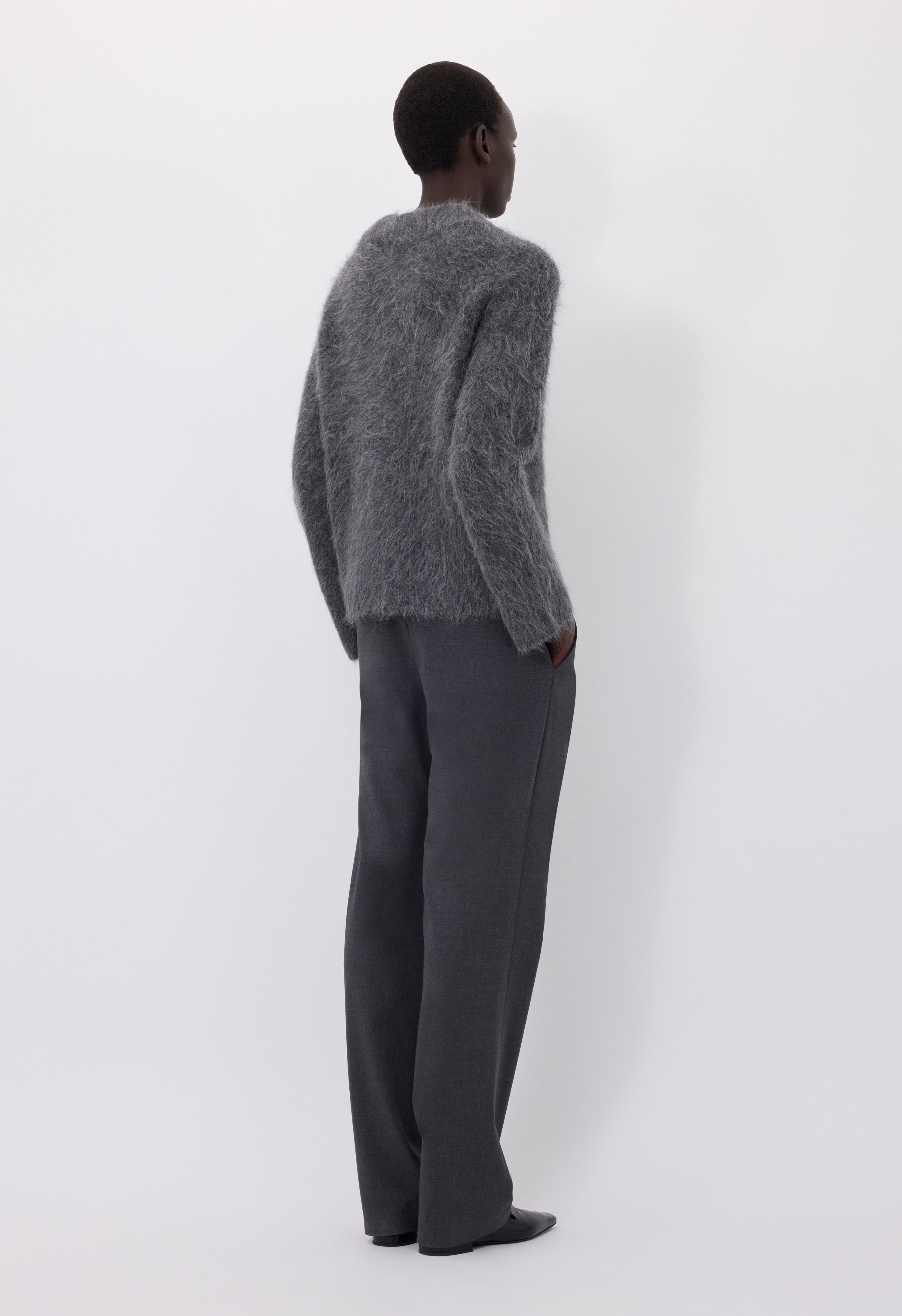 LYNN Hairy alpaca cardigan