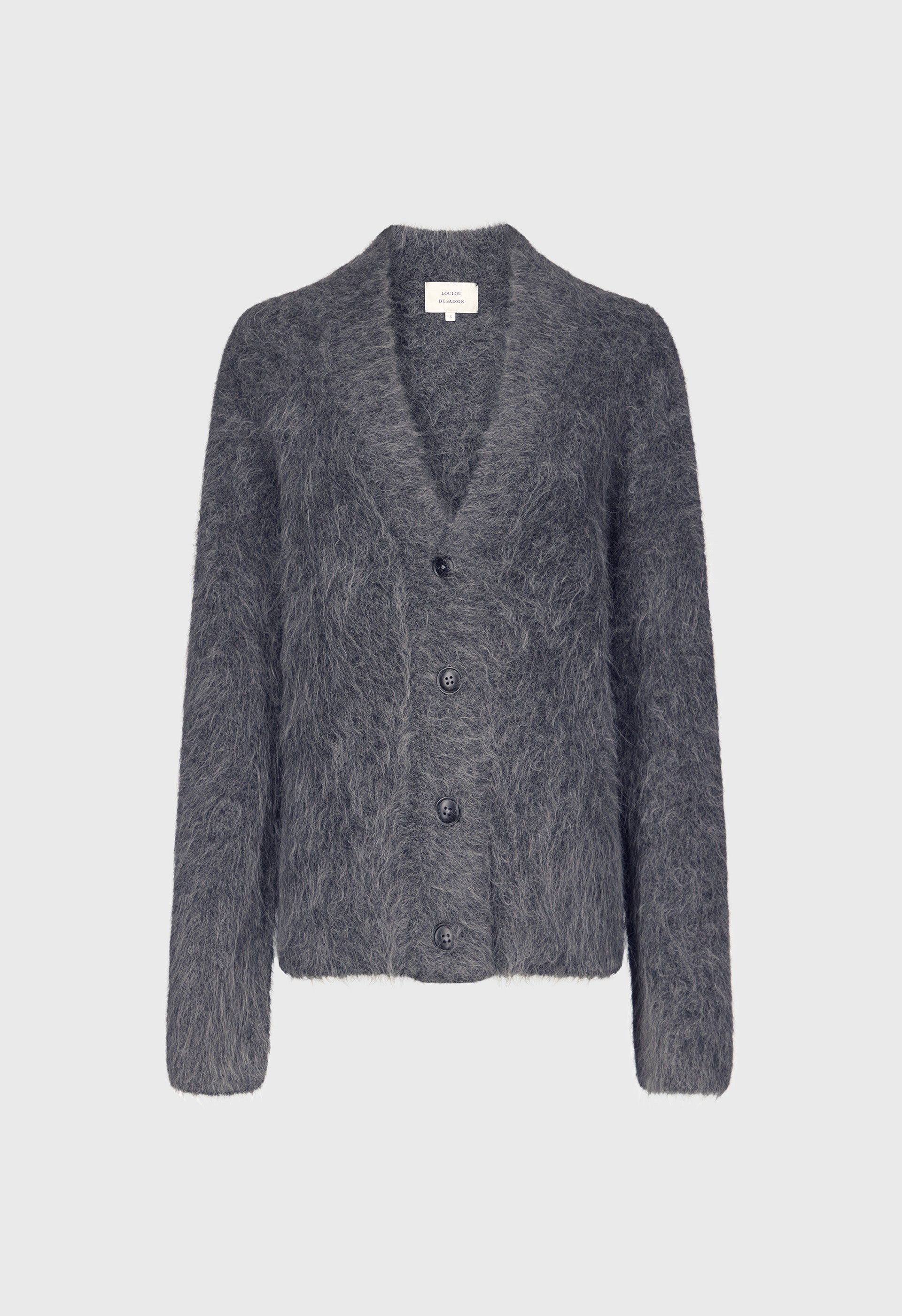 LYNN Hairy alpaca cardigan