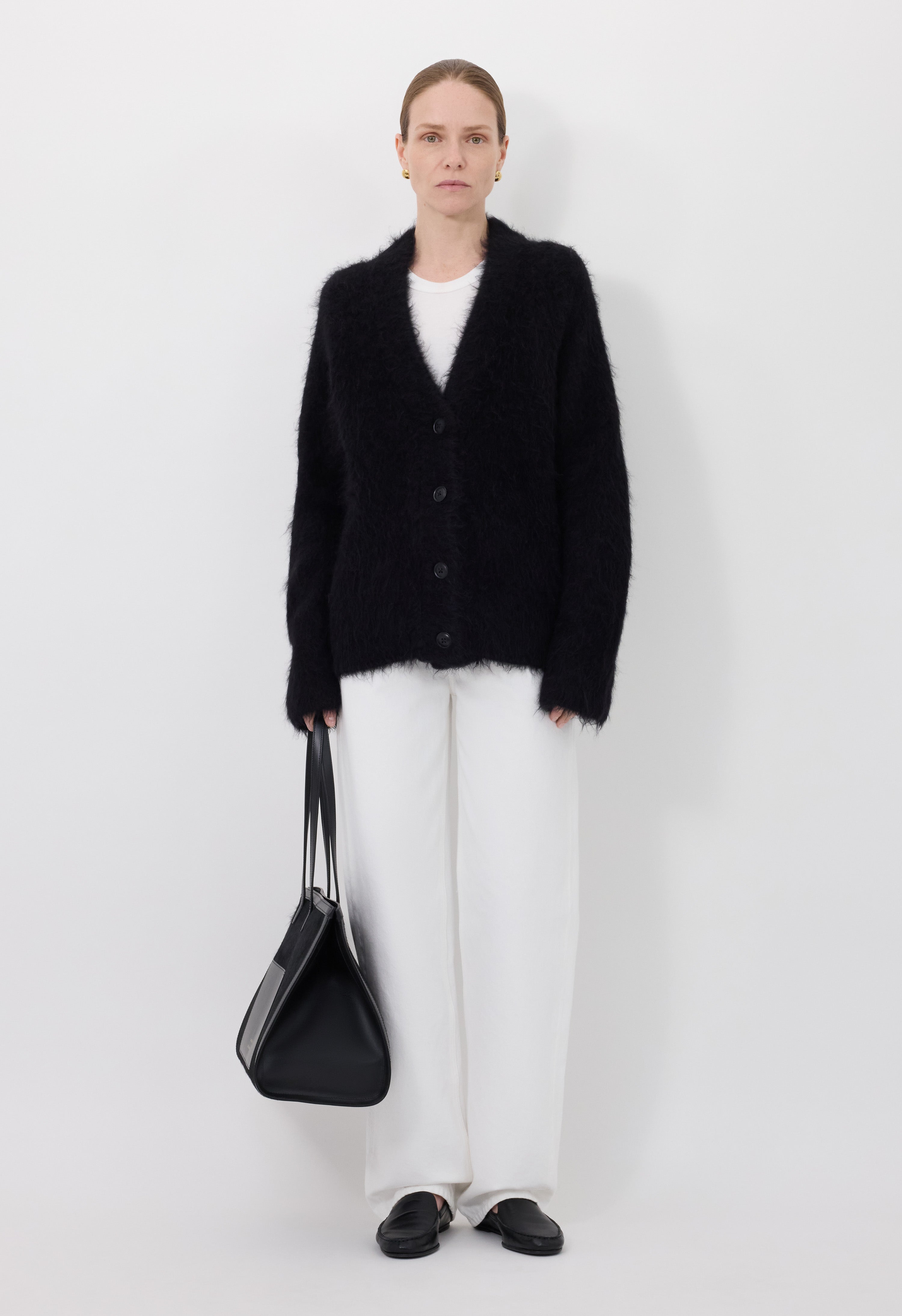 LYNN Hairy alpaca cardigan