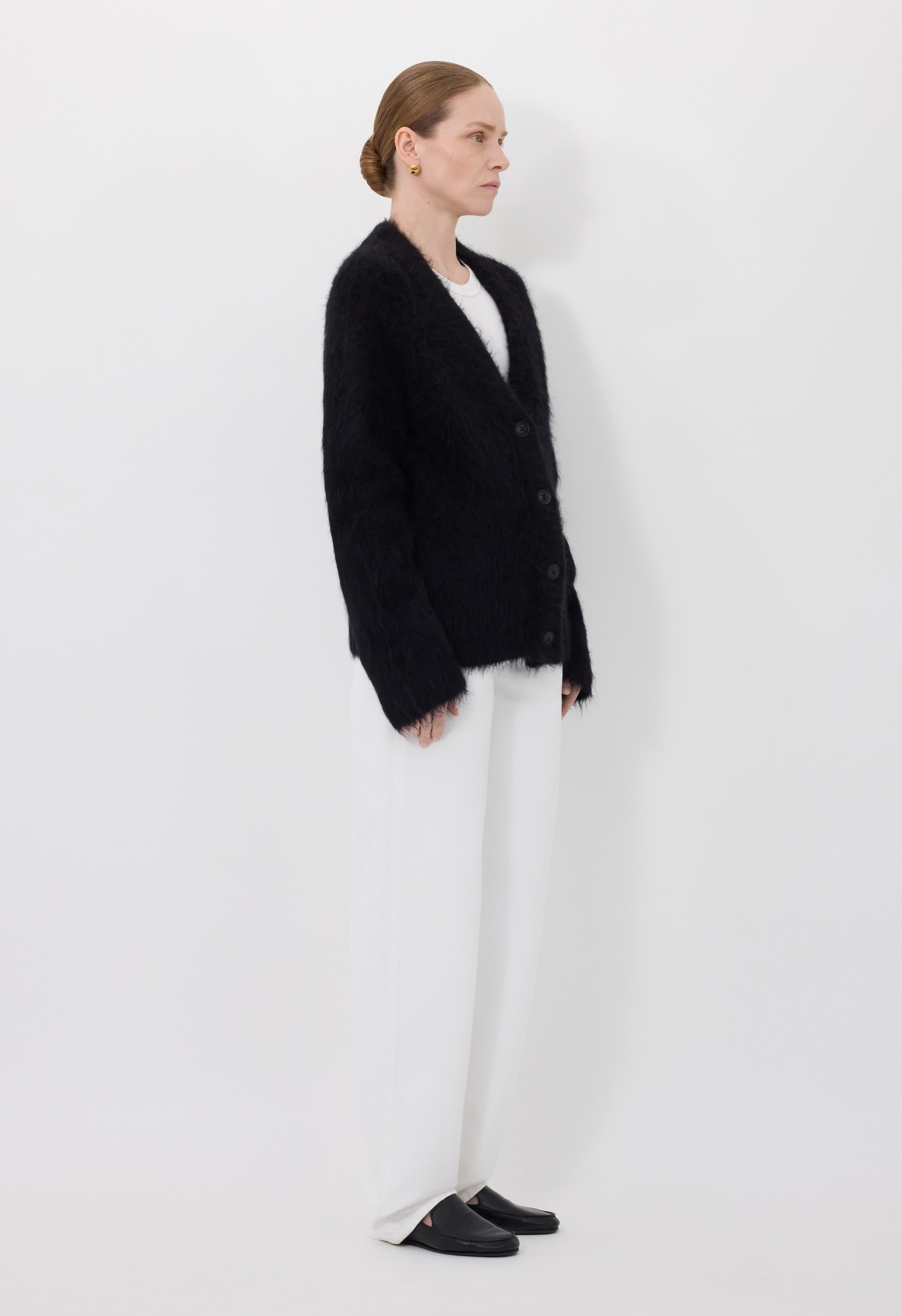 LYNN Hairy alpaca cardigan