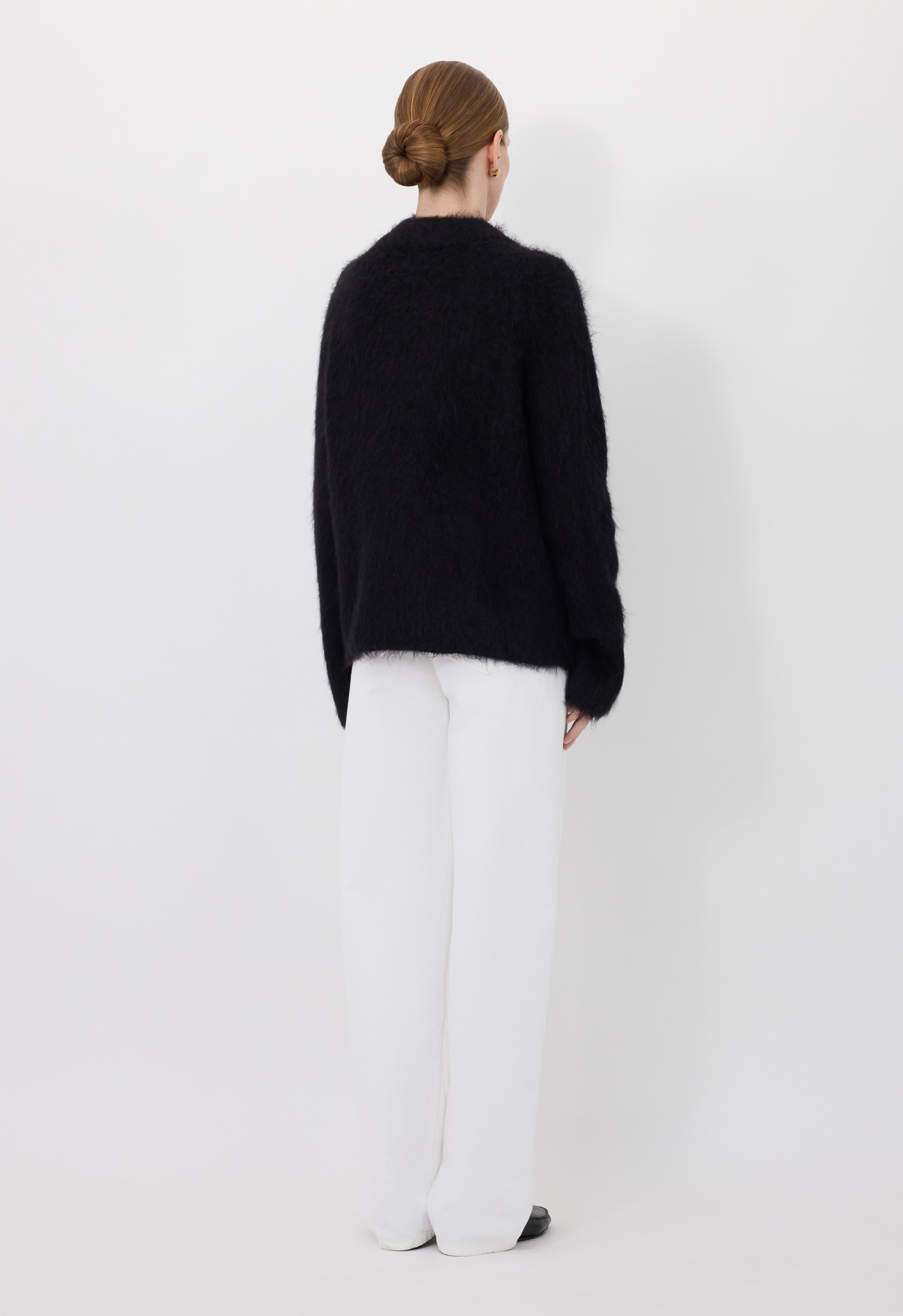 LYNN Hairy alpaca cardigan