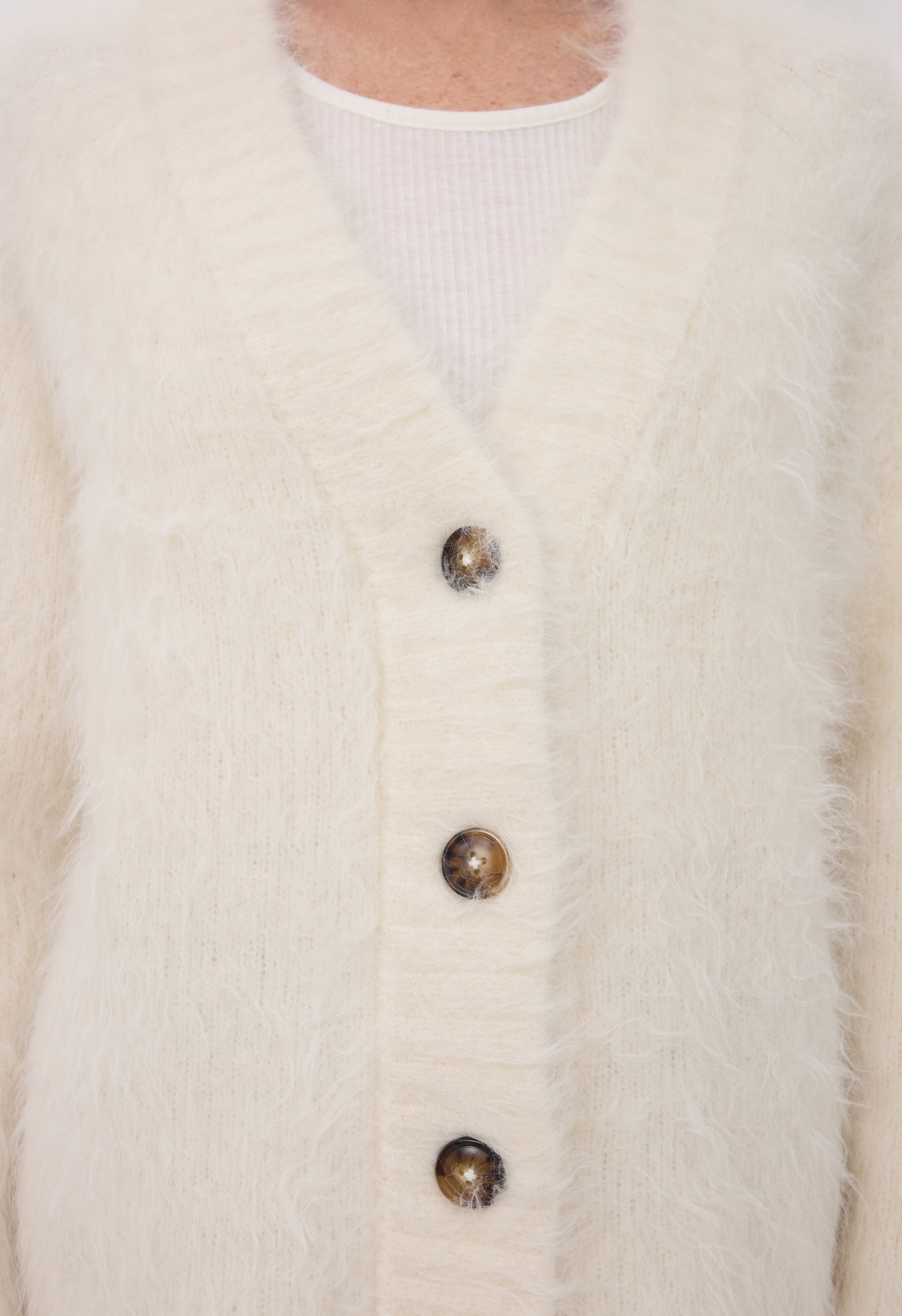 LYNN Hairy alpaca cardigan