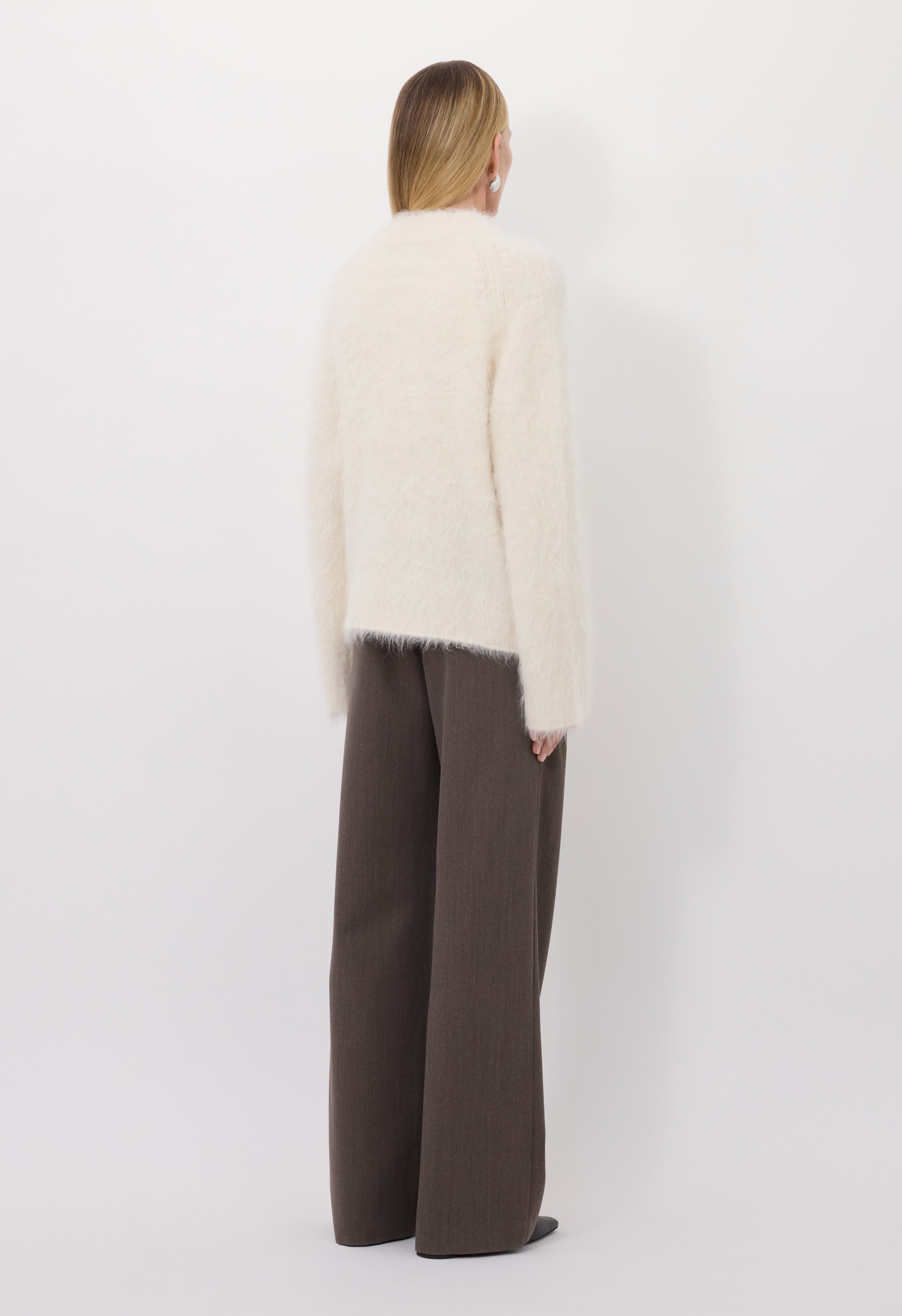 LYNN Hairy alpaca cardigan