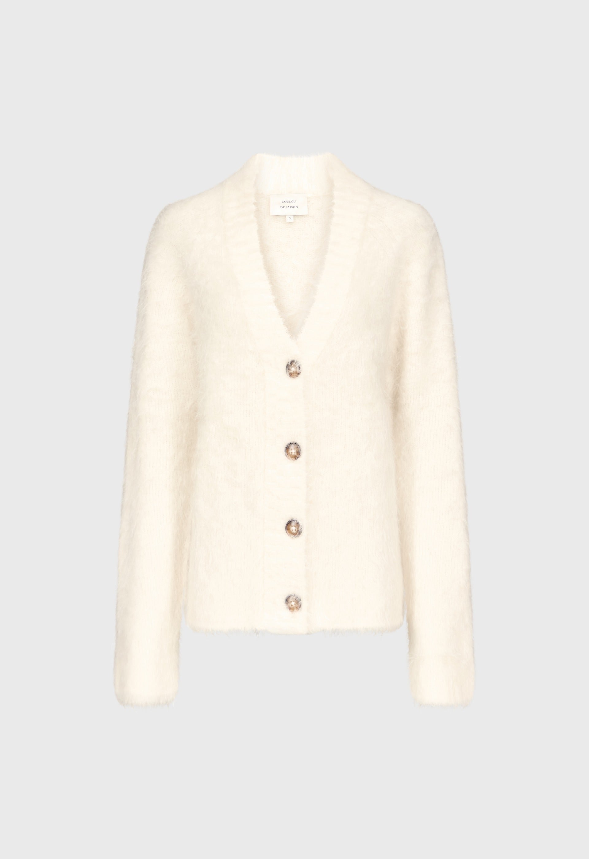 LYNN Hairy alpaca cardigan