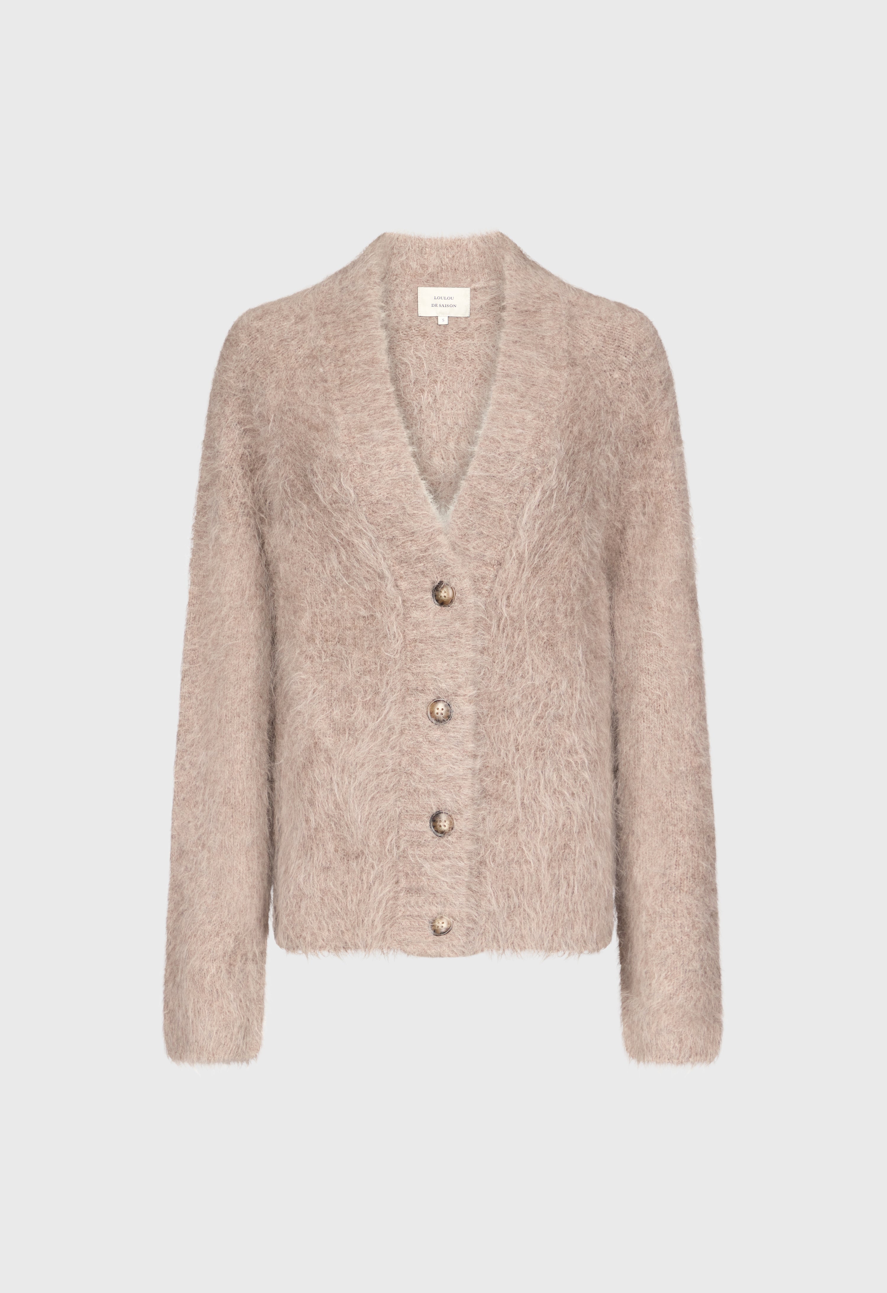 LYNN Hairy alpaca cardigan