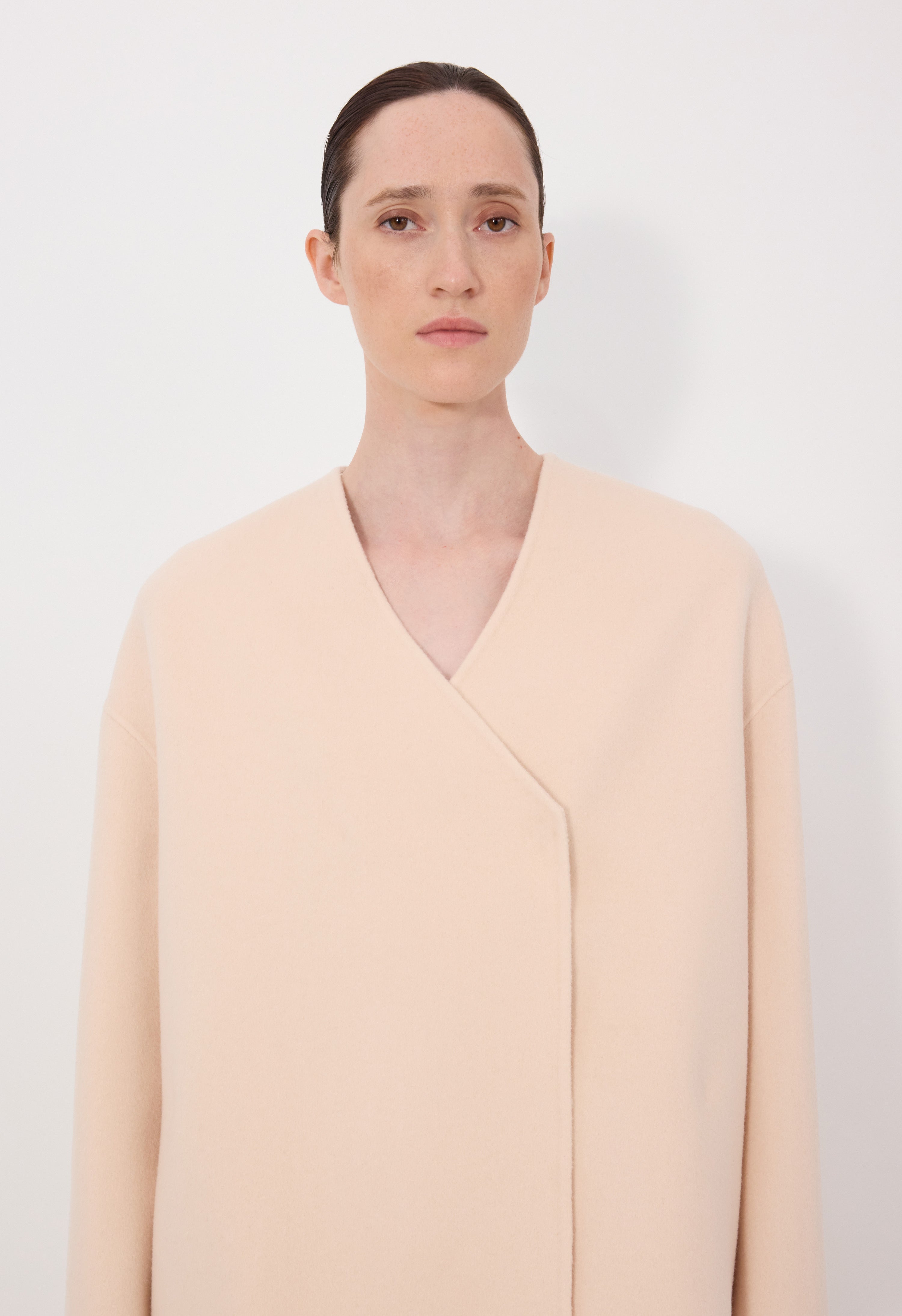 MAARA Asymmetric wool cashmere drap jacket