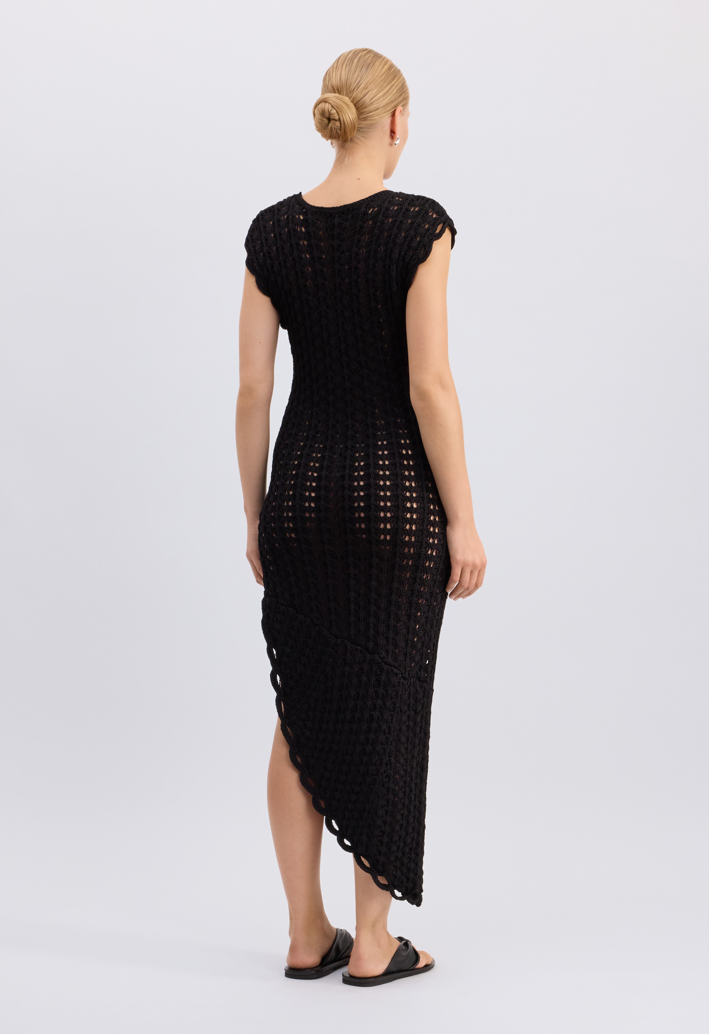 MALENA Ruffled crochet dress