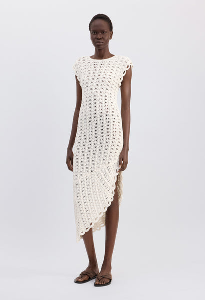 MALENA Ruffled crochet dress