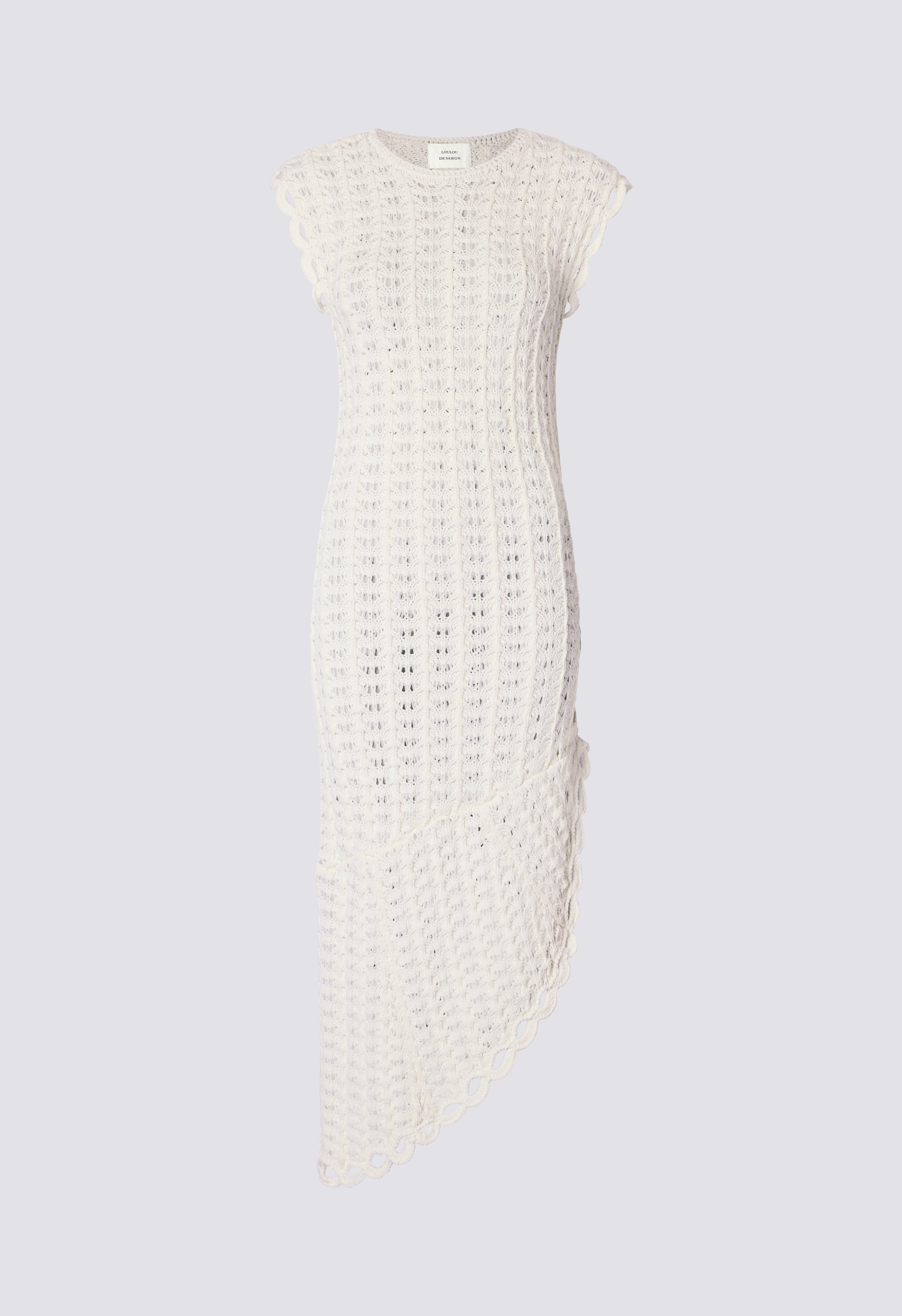 MALENA Robe en crochet à volant