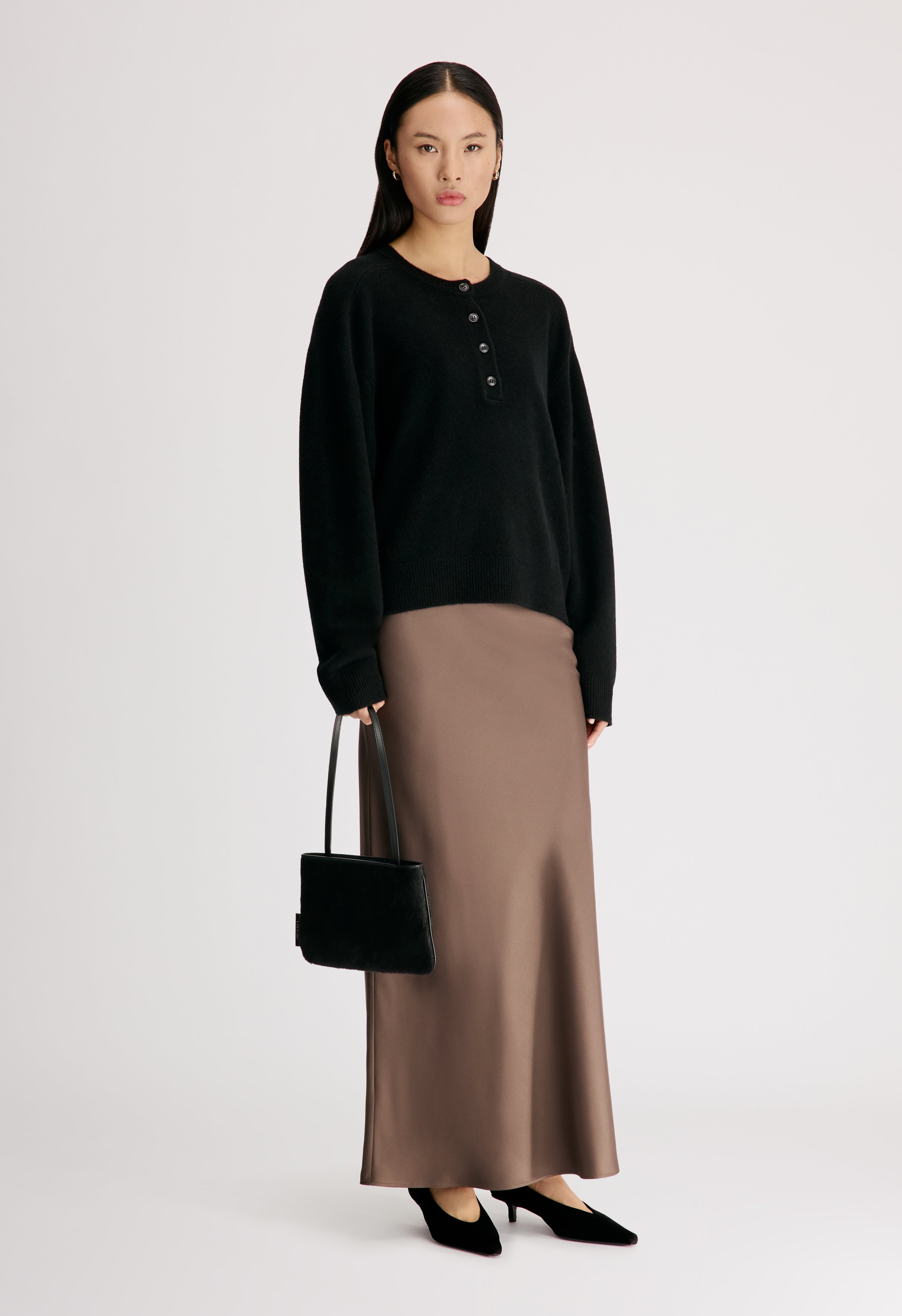 MALO Oversized henley sweater