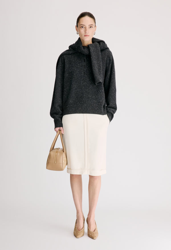 MALO Oversized henley sweater