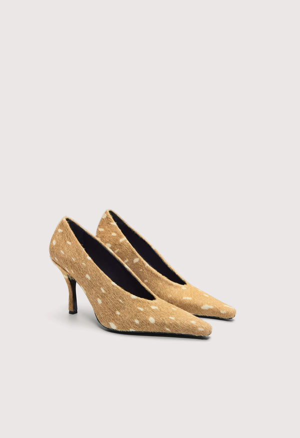 MASHA Deer print pony-effect leather pumps