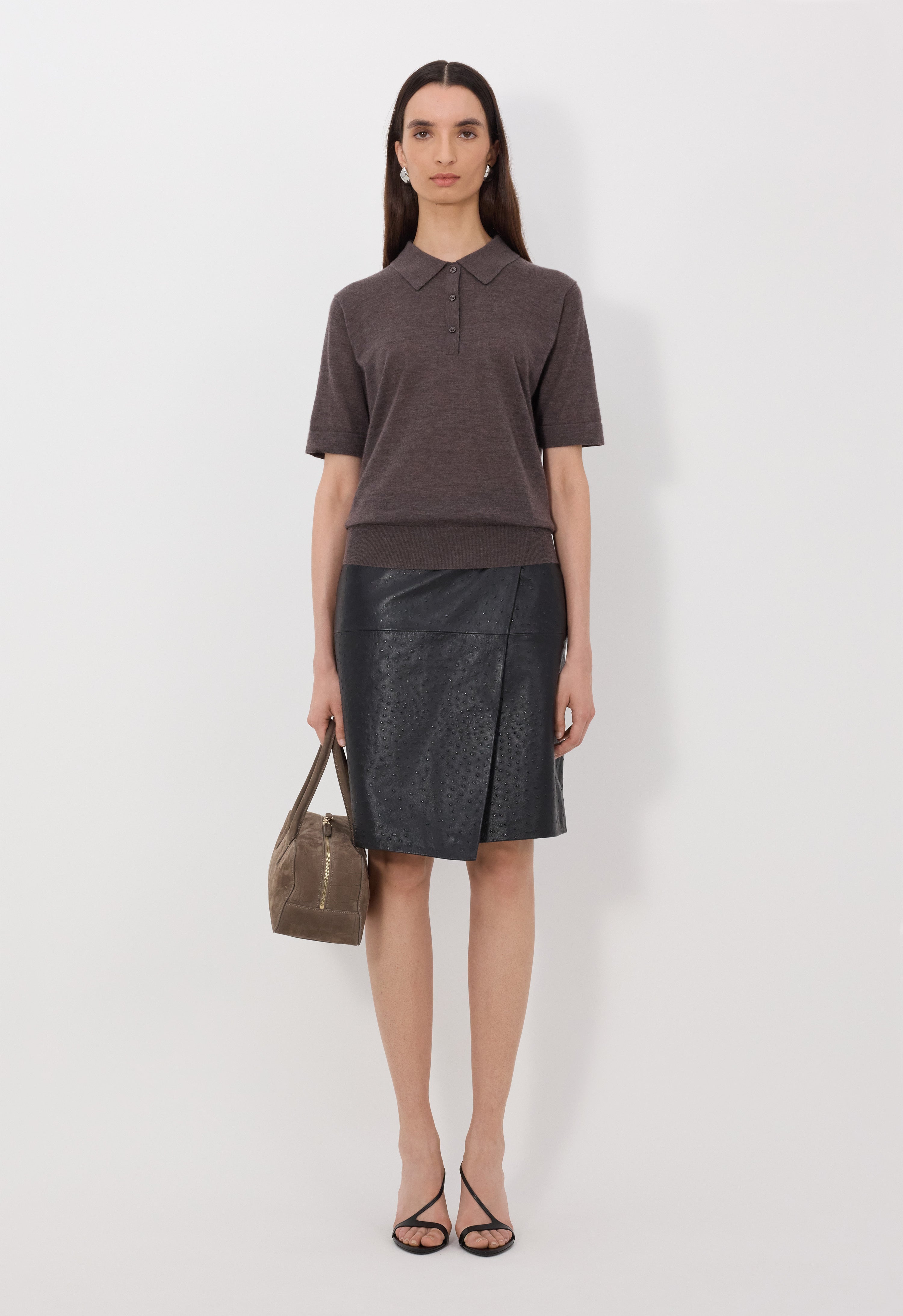 MIGO Fluid cashmere polo shirt