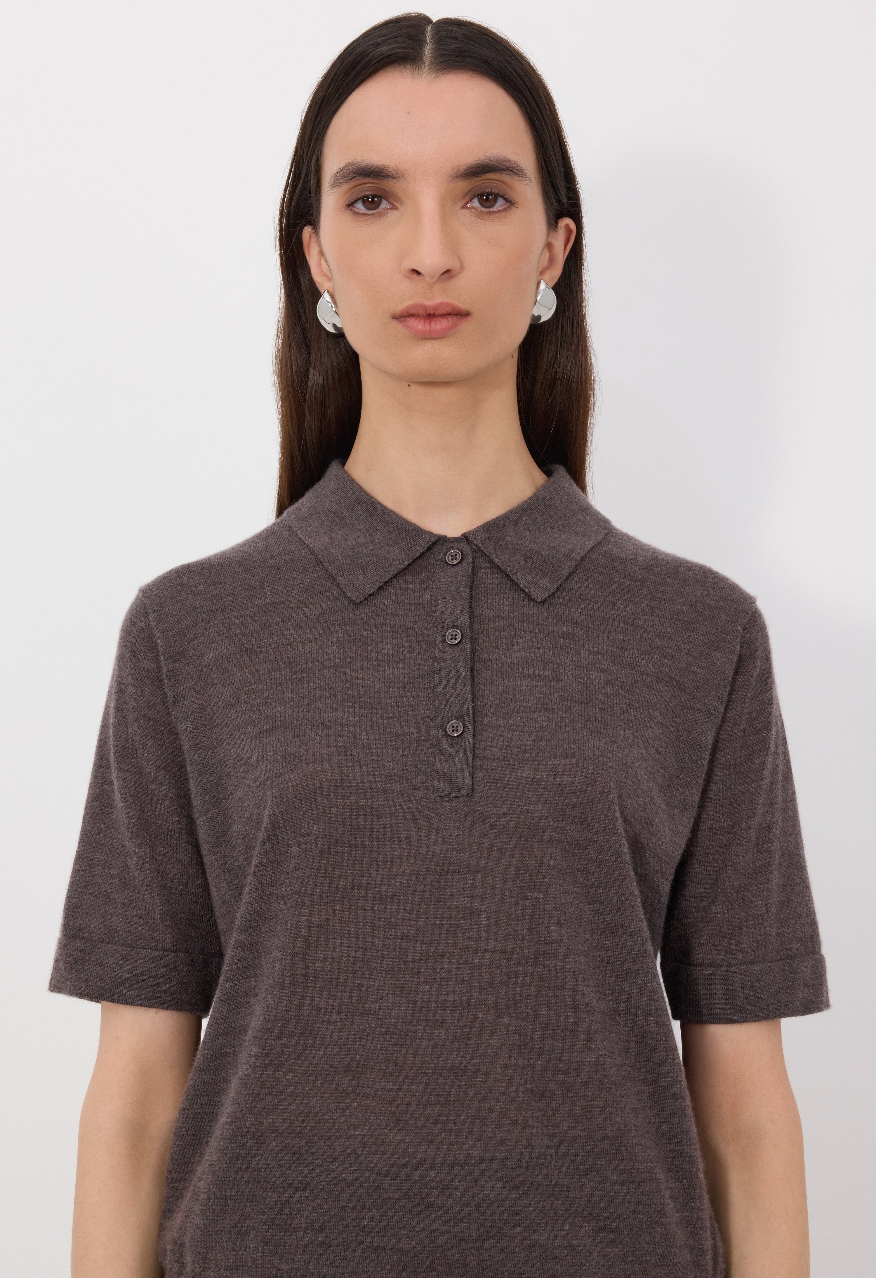 MIGO Fluid cashmere polo shirt