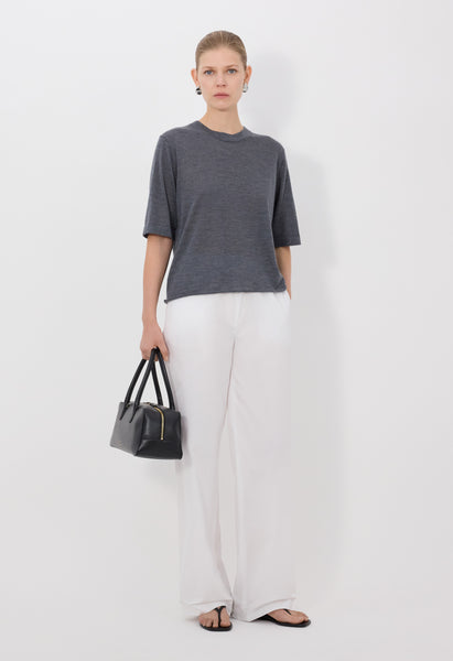 NALA Short-sleeve fluid cashmere top