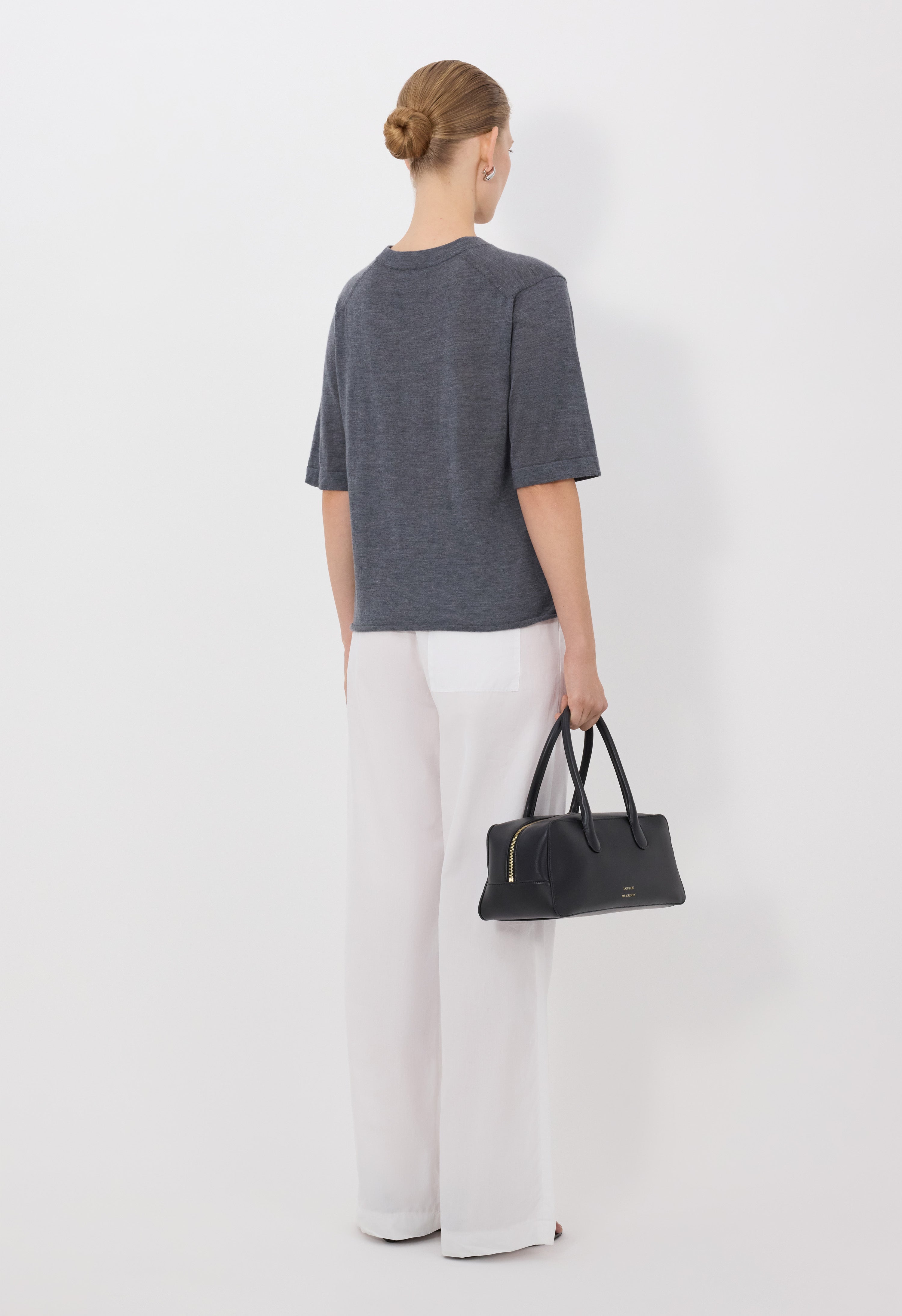 NALA Short-sleeve fluid cashmere top
