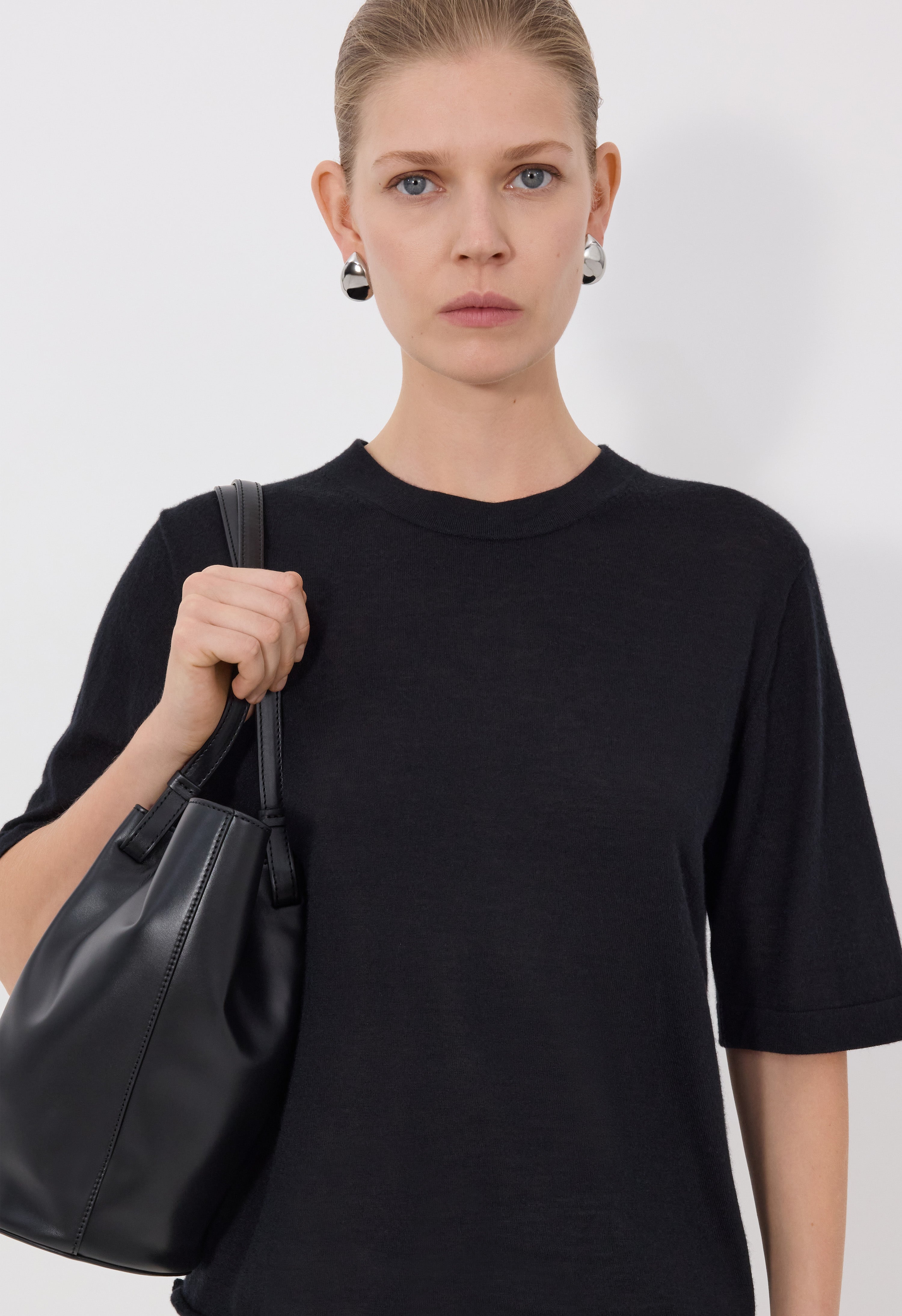 NALA Haut à manches courtes en cachemire fluide