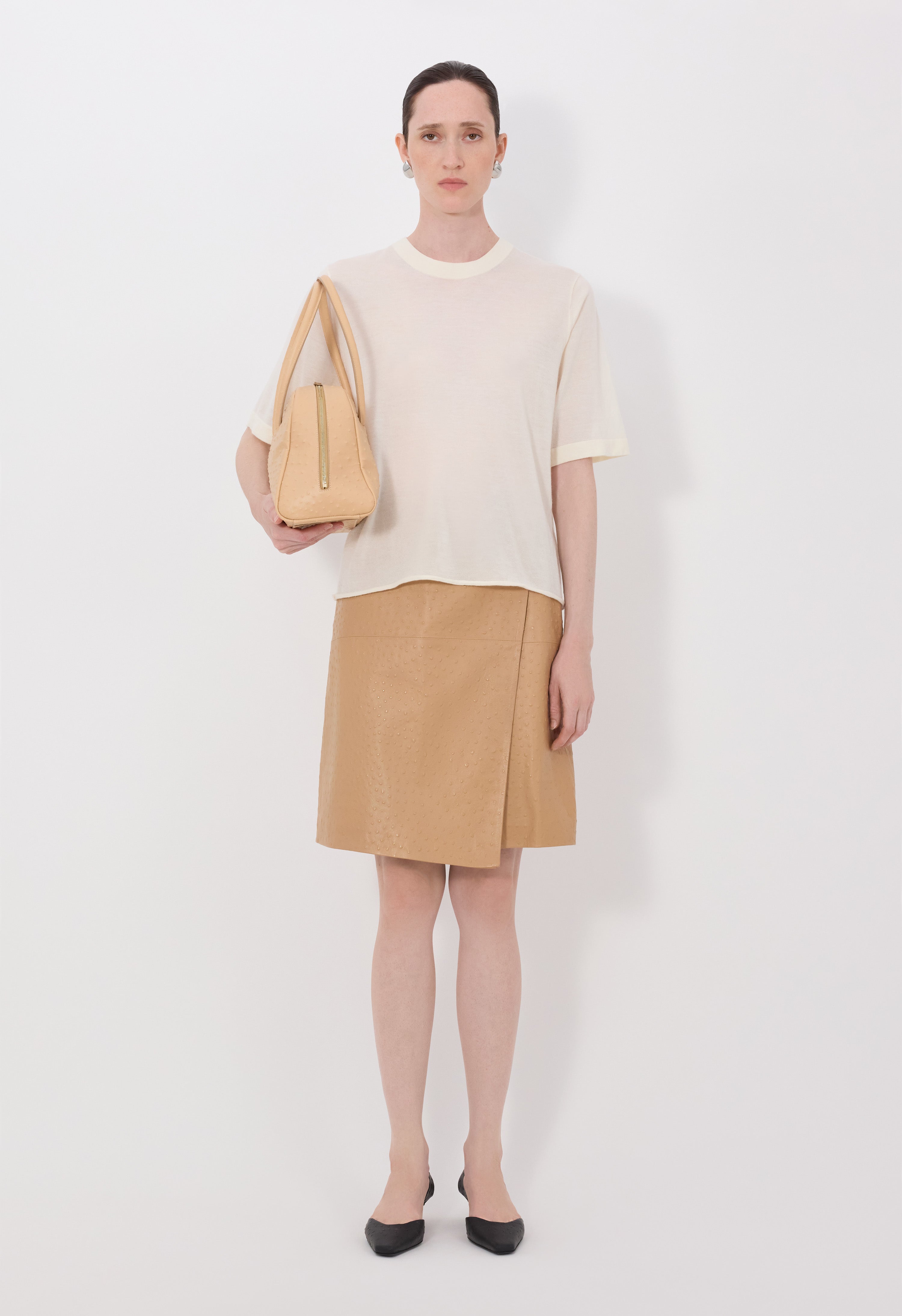 NALA Haut à manches courtes en cachemire fluide