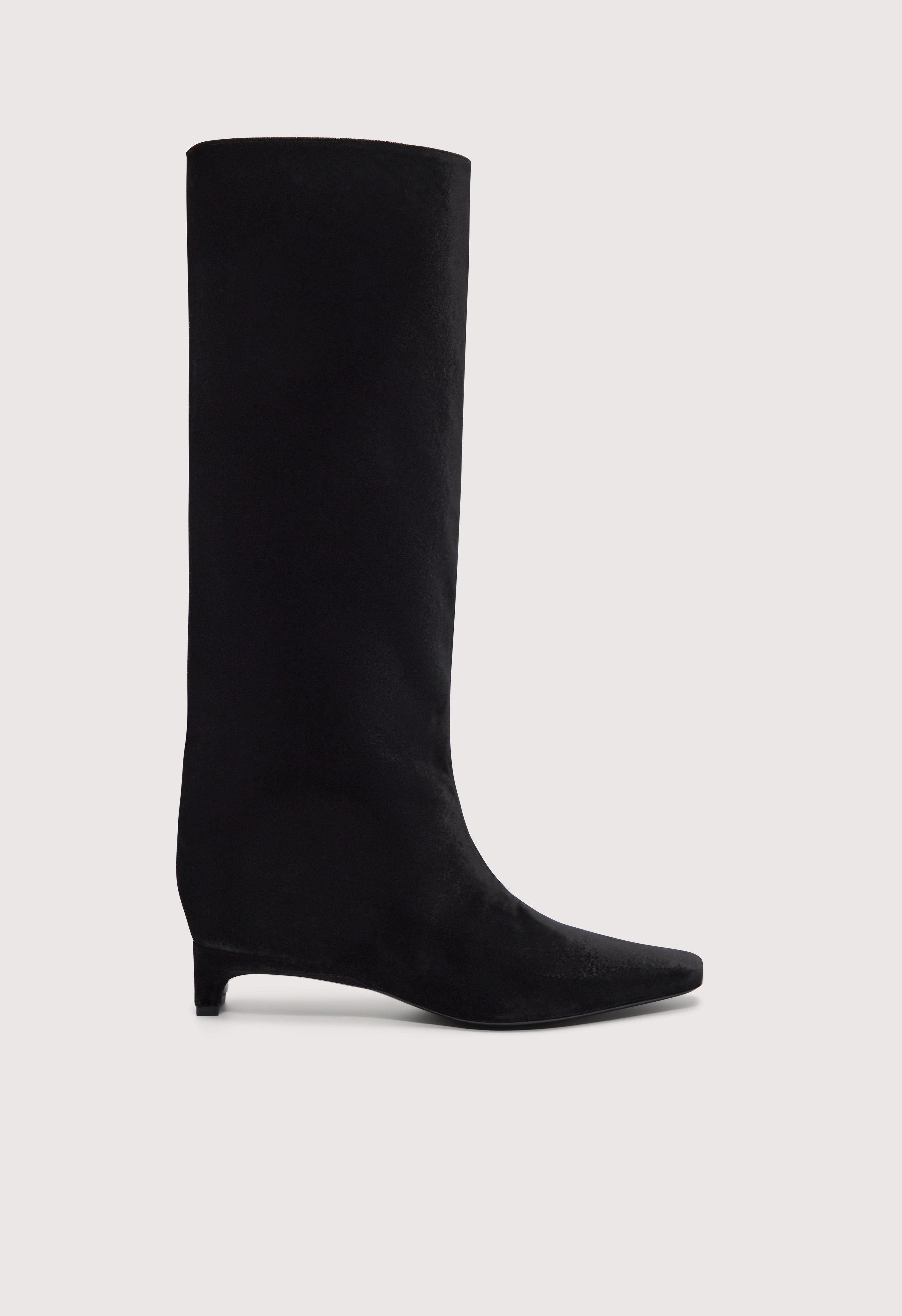 NAOMI Kitten heel velvet boots