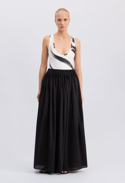 NAYA Gathered midi skirt