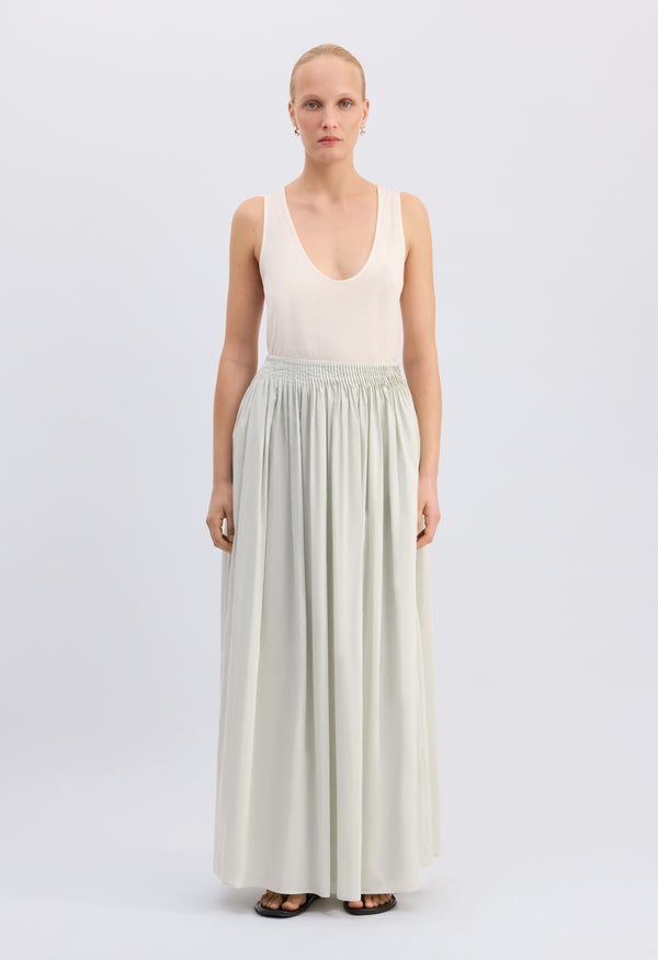 NAYA Gathered midi skirt