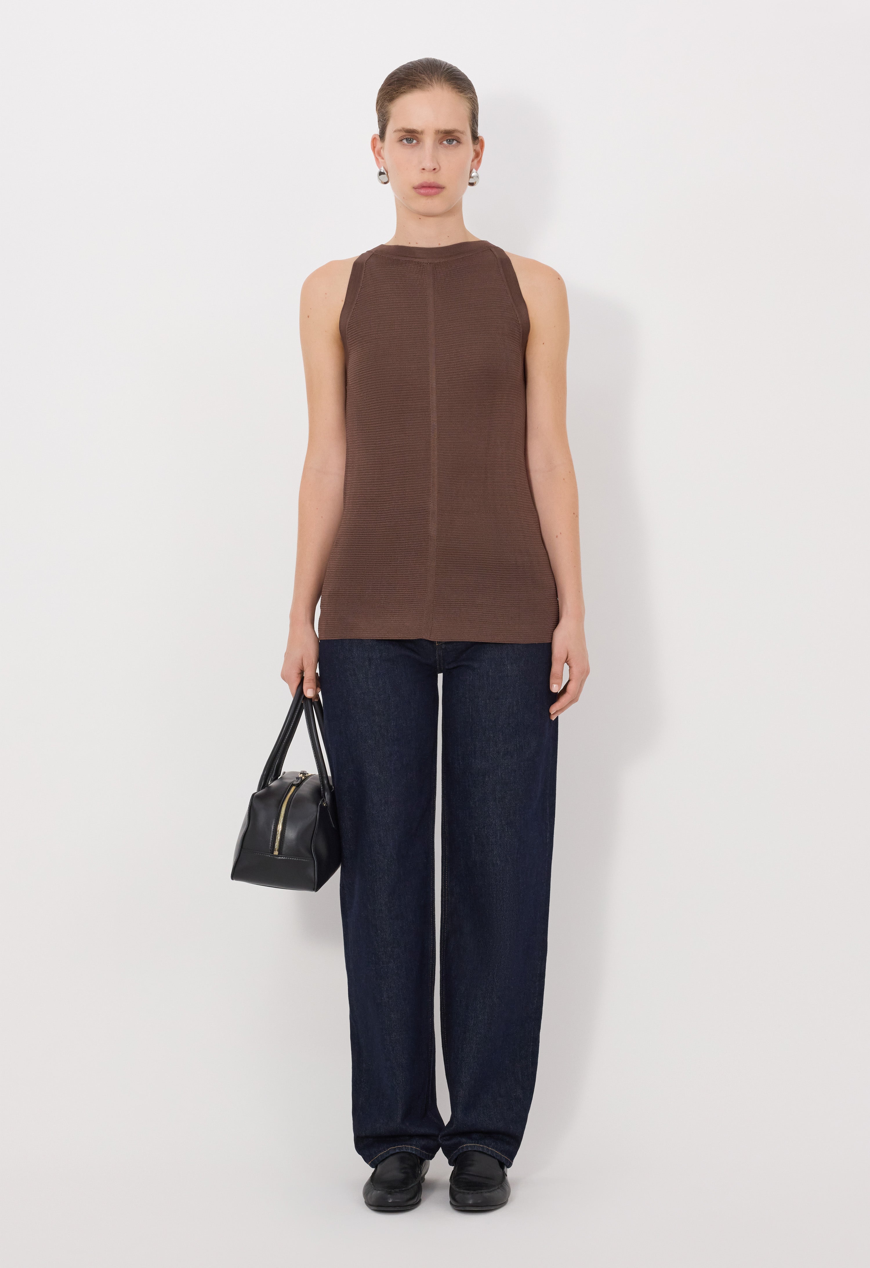 OHANA Haut en maille sans manches