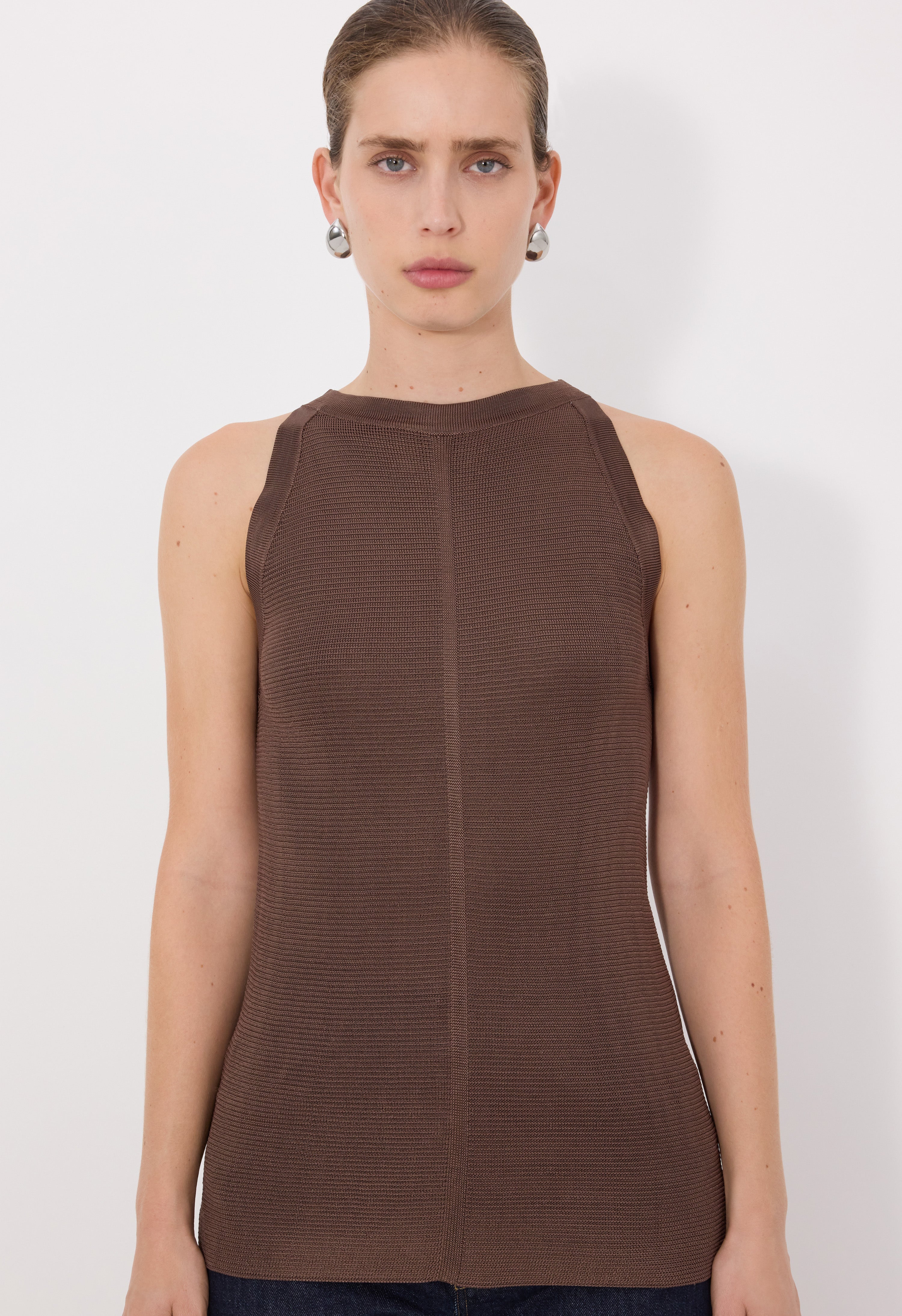 OHANA Haut en maille sans manches