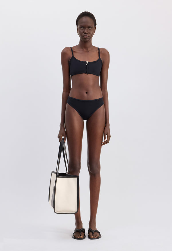 OLGA TOP Zipped bikini top