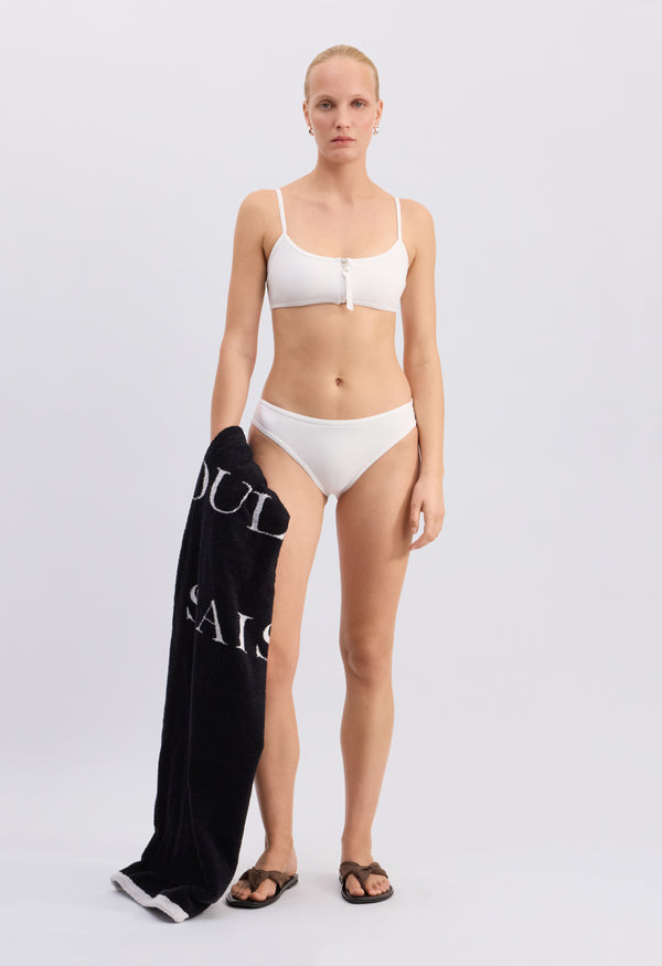 OLGA TOP Zipped bikini top