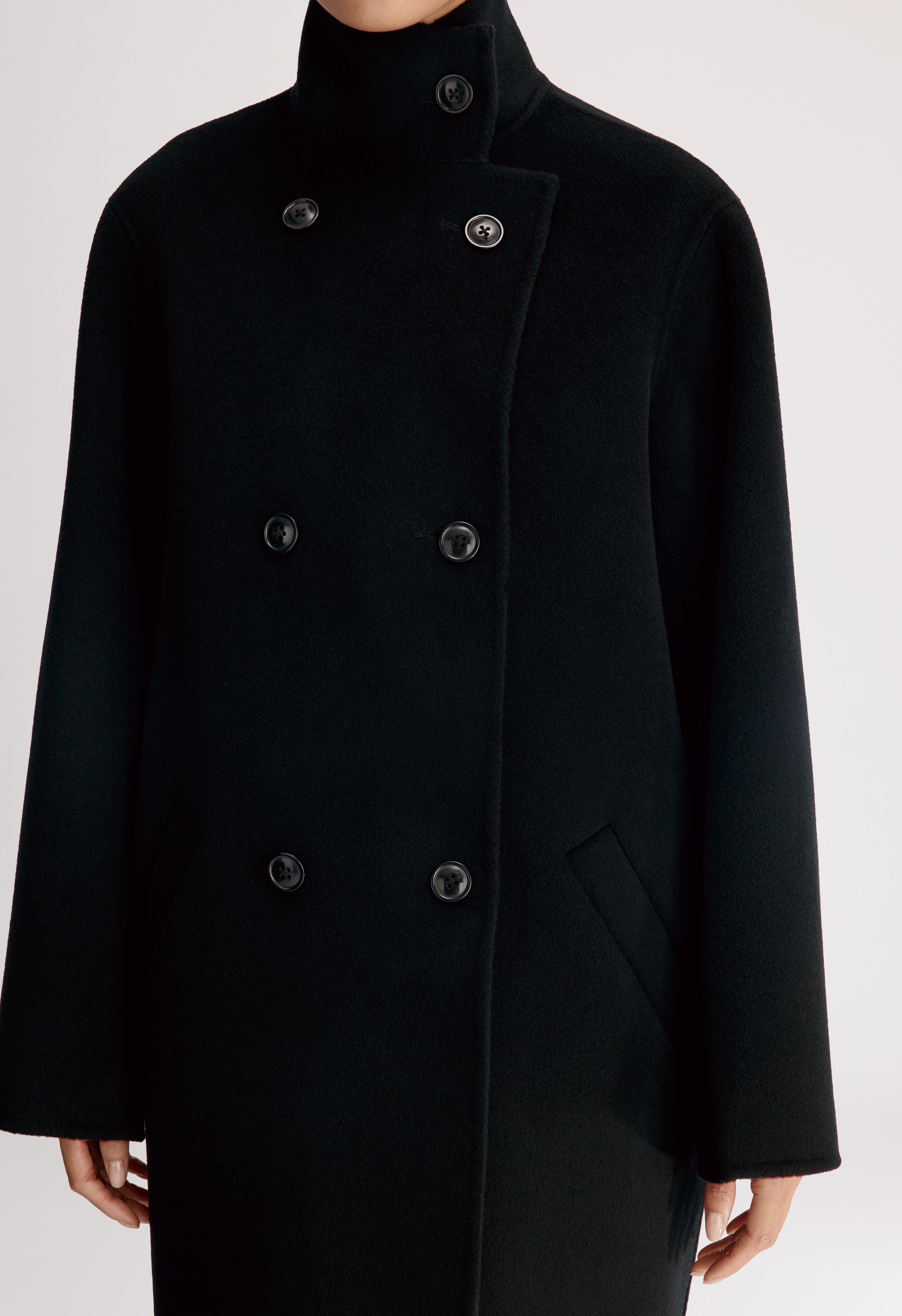 OLMO Wool cashmere drap short coat