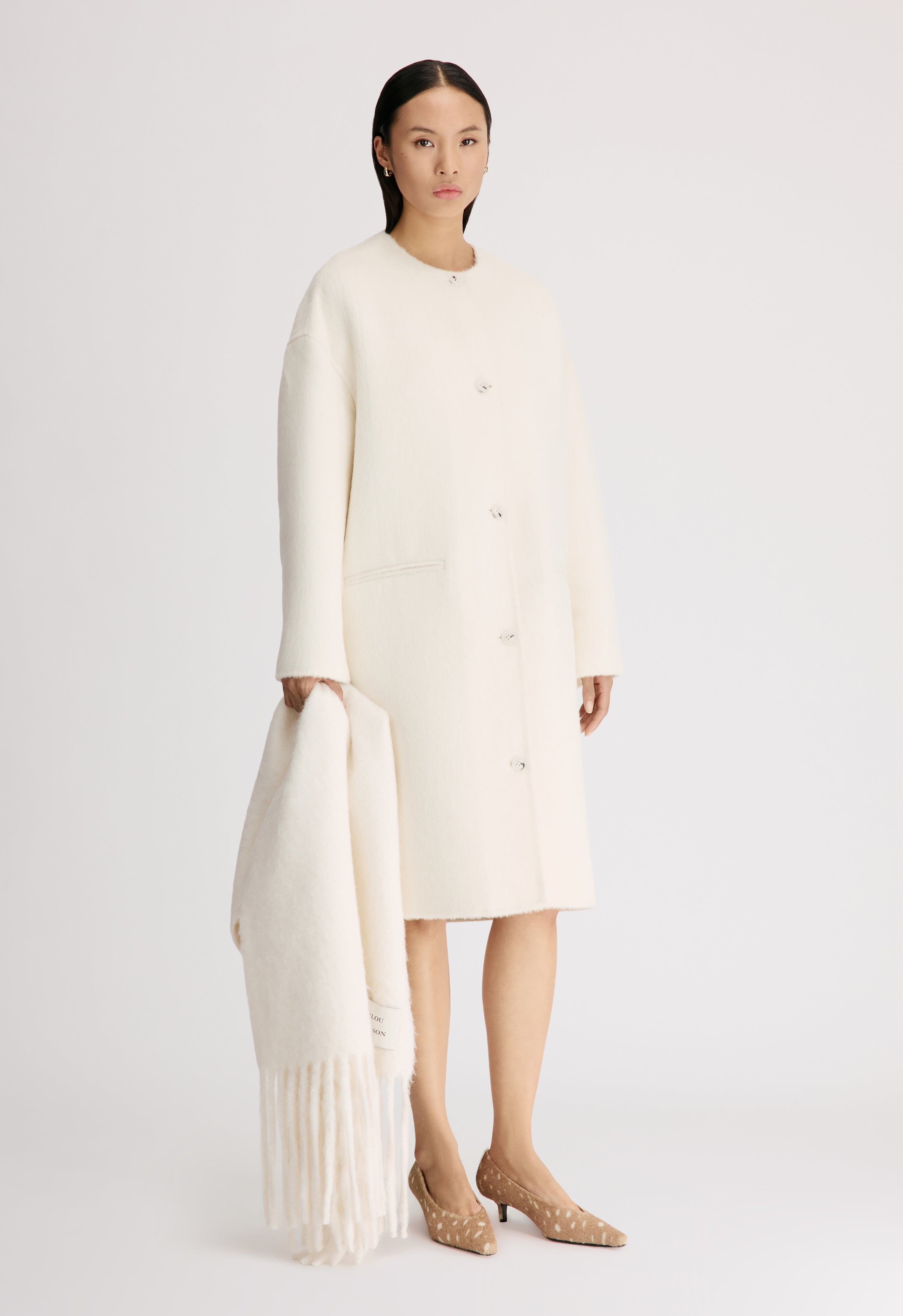 ORSON Oval-shaped midi coat