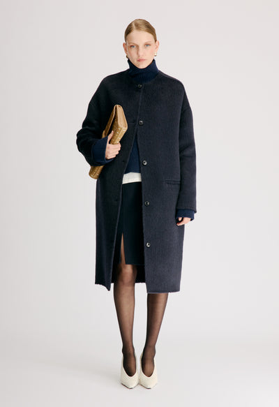 ORSON Oval-shaped midi coat