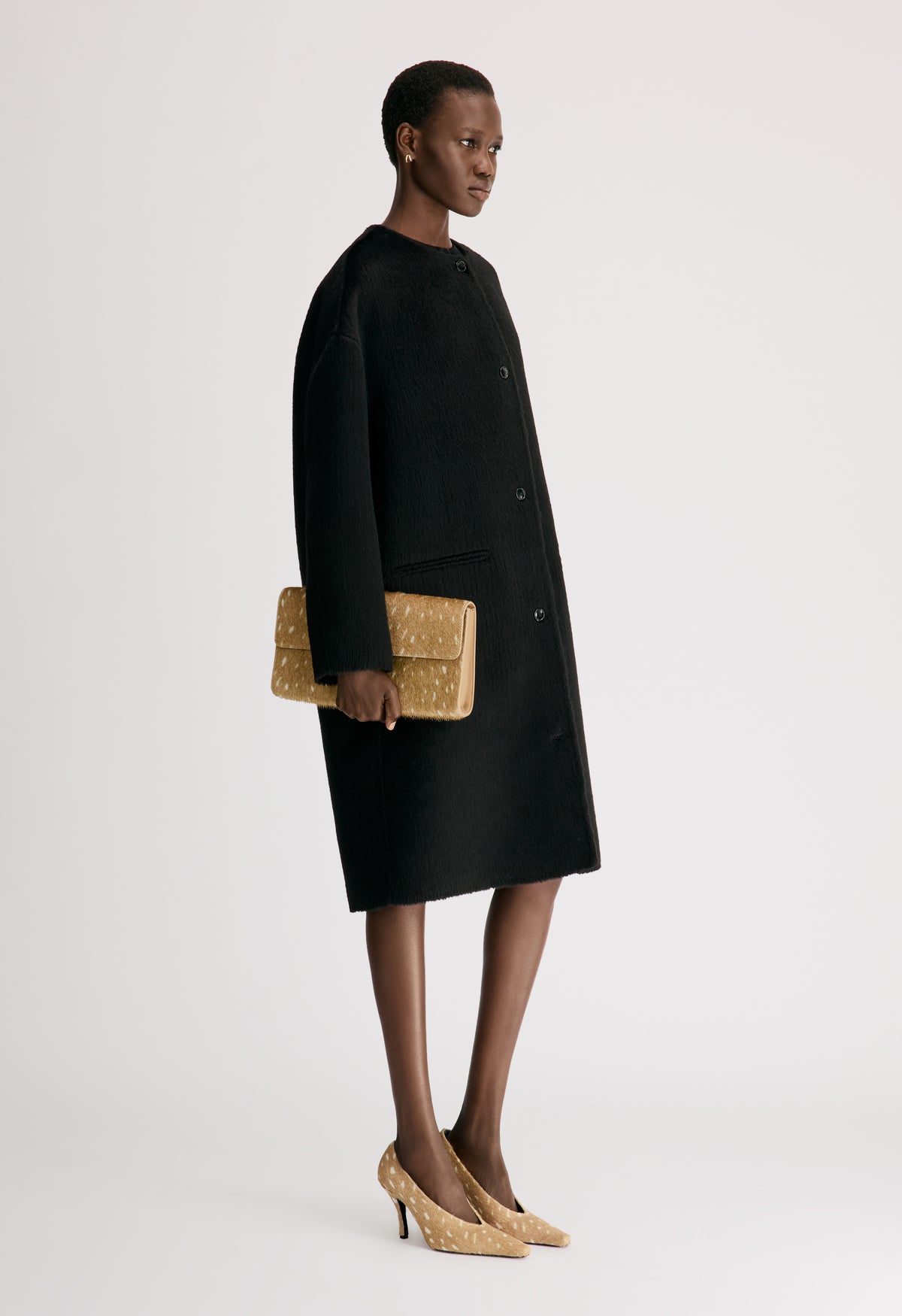 ORSON Oval-shaped midi coat