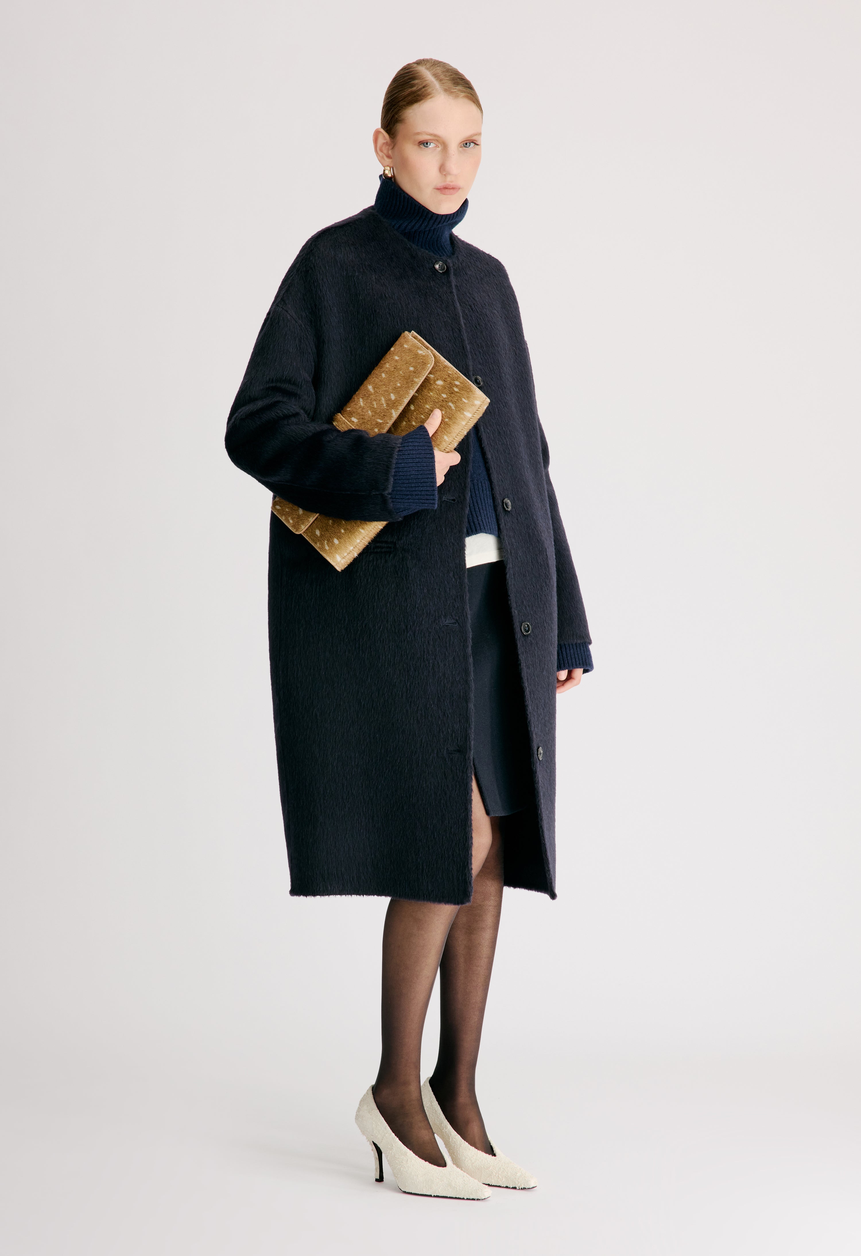 ORSON Manteau midi à forme ovale