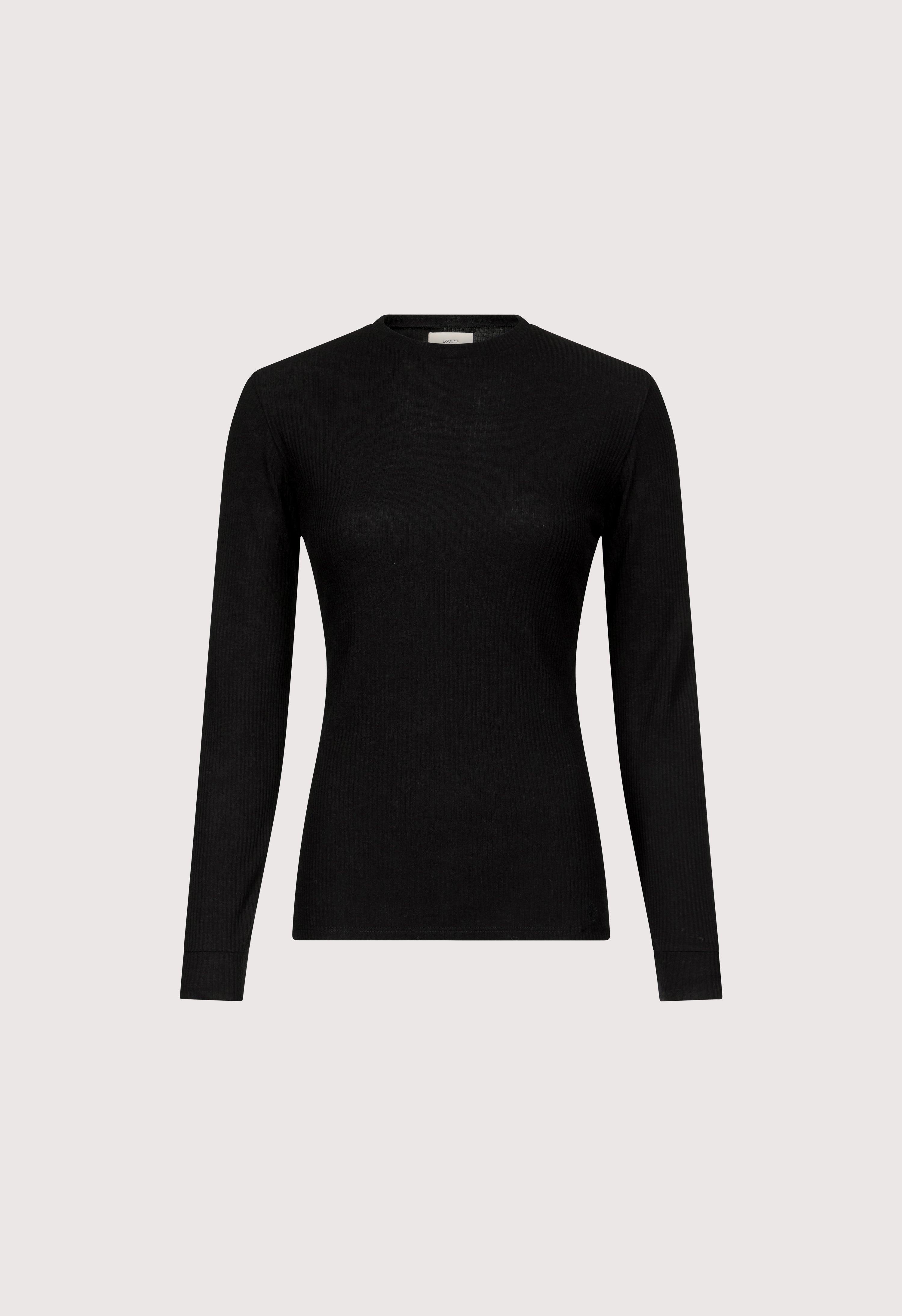 ORTIGIA LDS Ribbed jersey long sleeve t-shirt