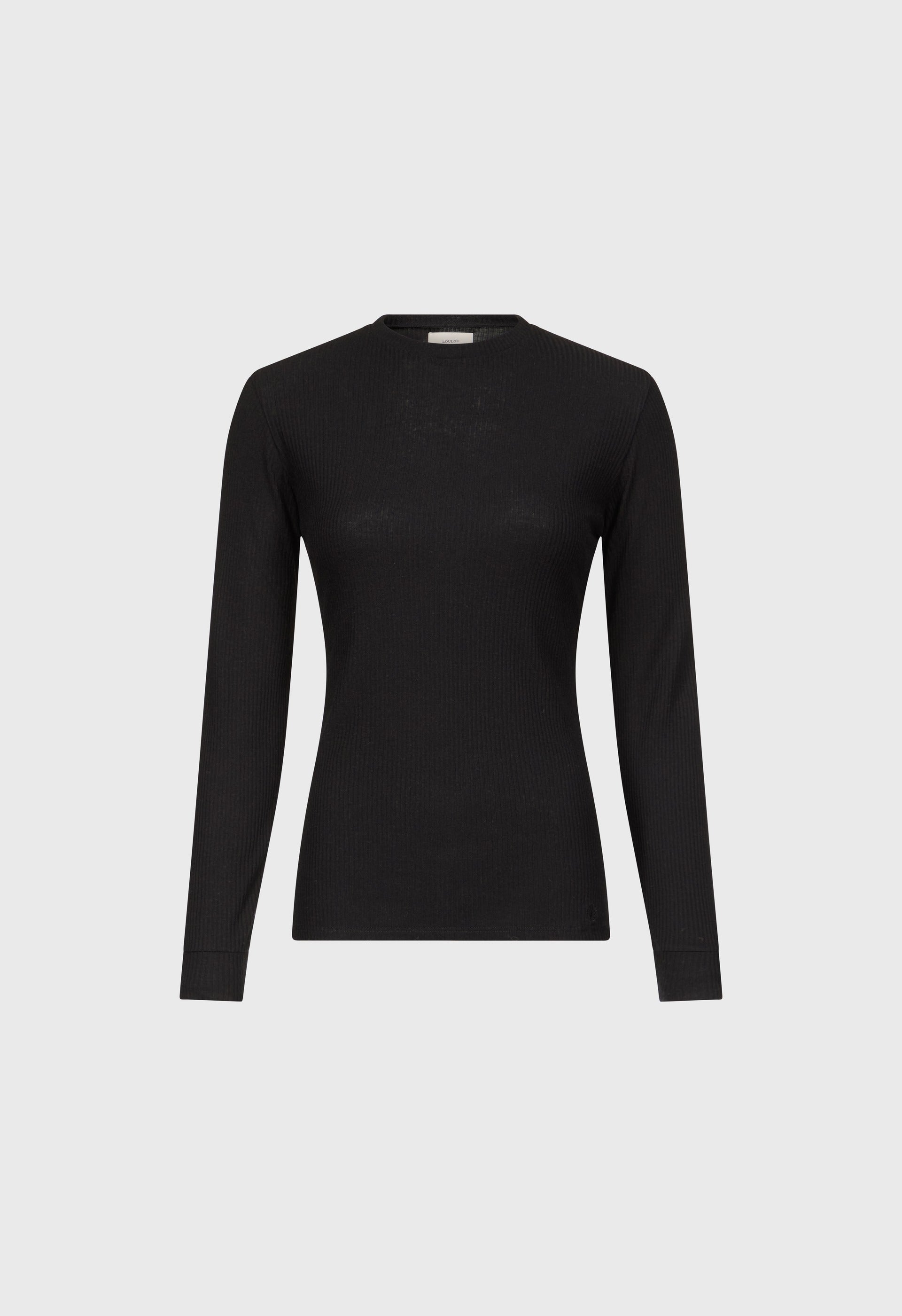ORTIGIA LDS Ribbed jersey long sleeve t-shirt