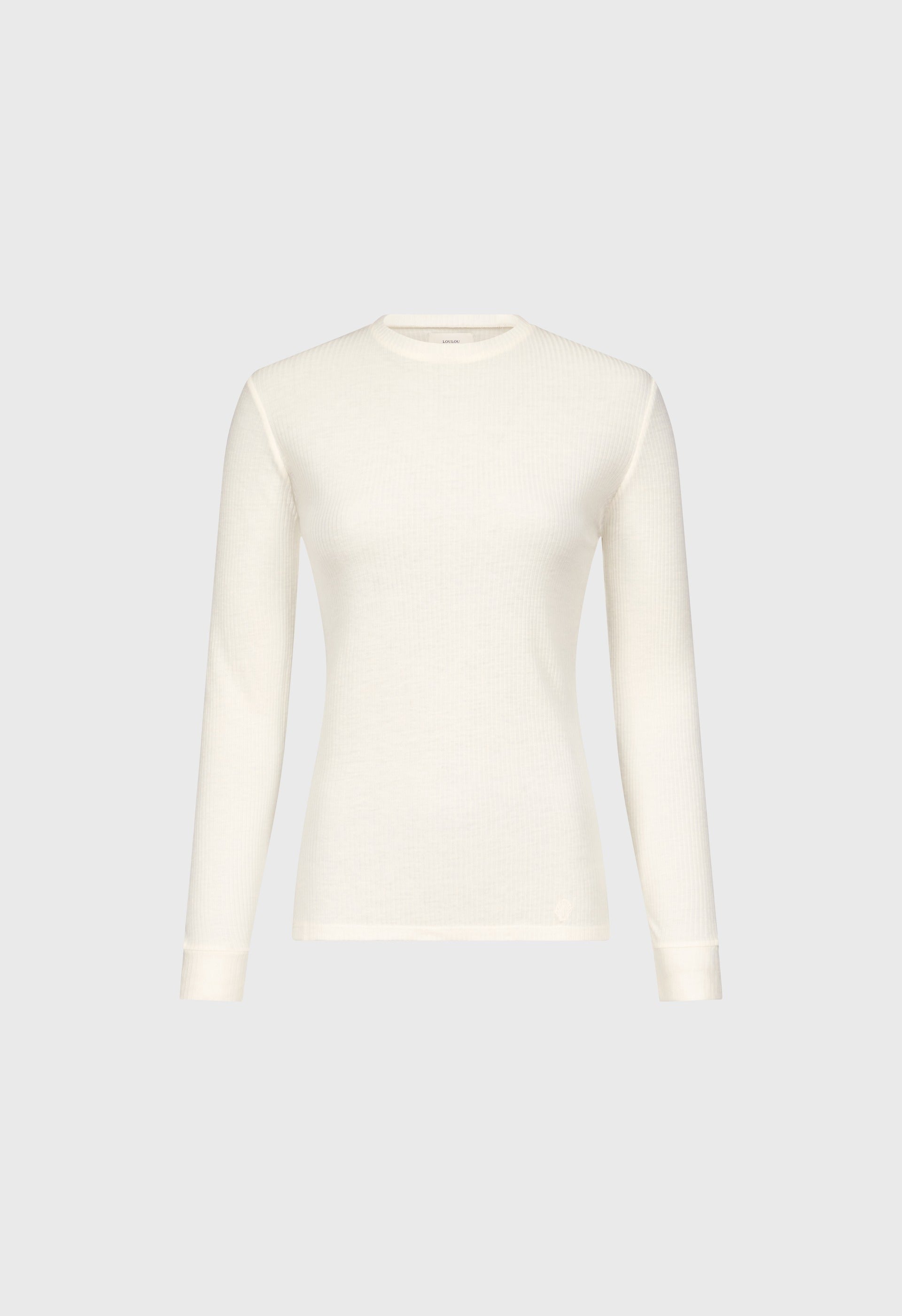 ORTIGIA LDS Ribbed jersey long sleeve t-shirt