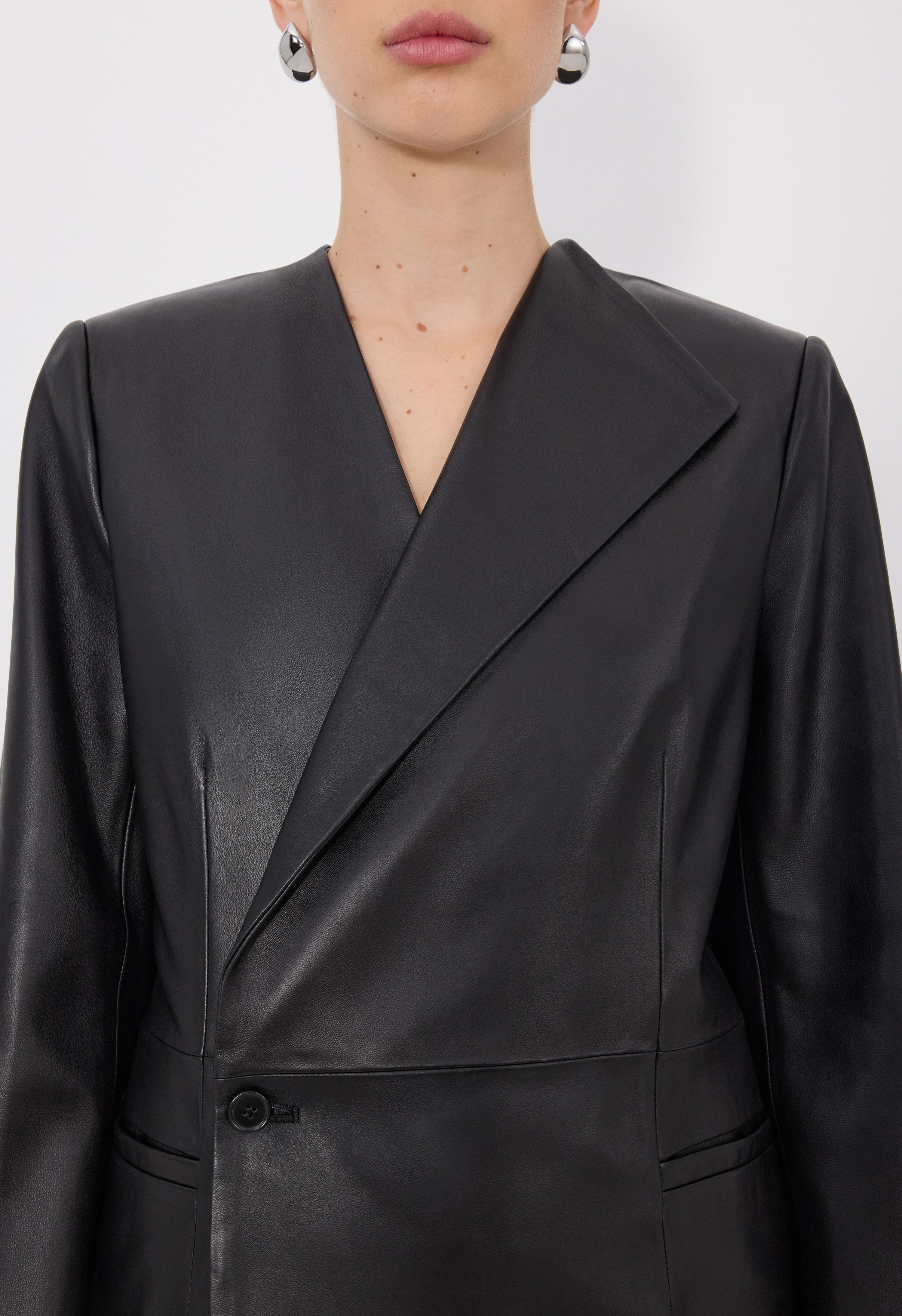 PAOLI Asymmetric leather jacket